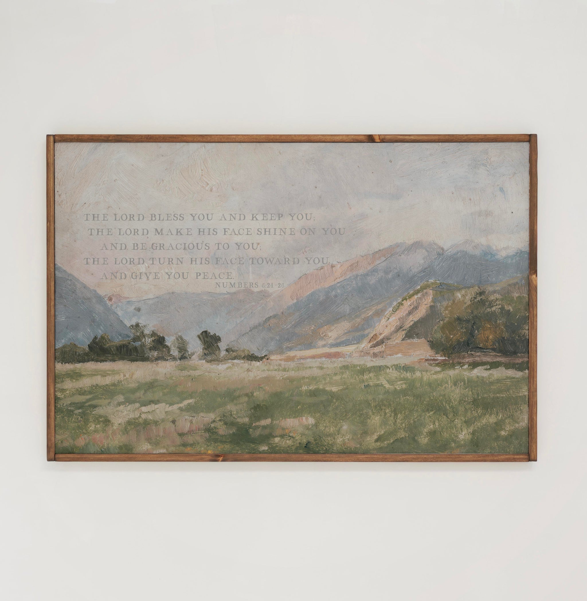 The Lord Bless You | Framed Wooden Art - Horizontal | 570