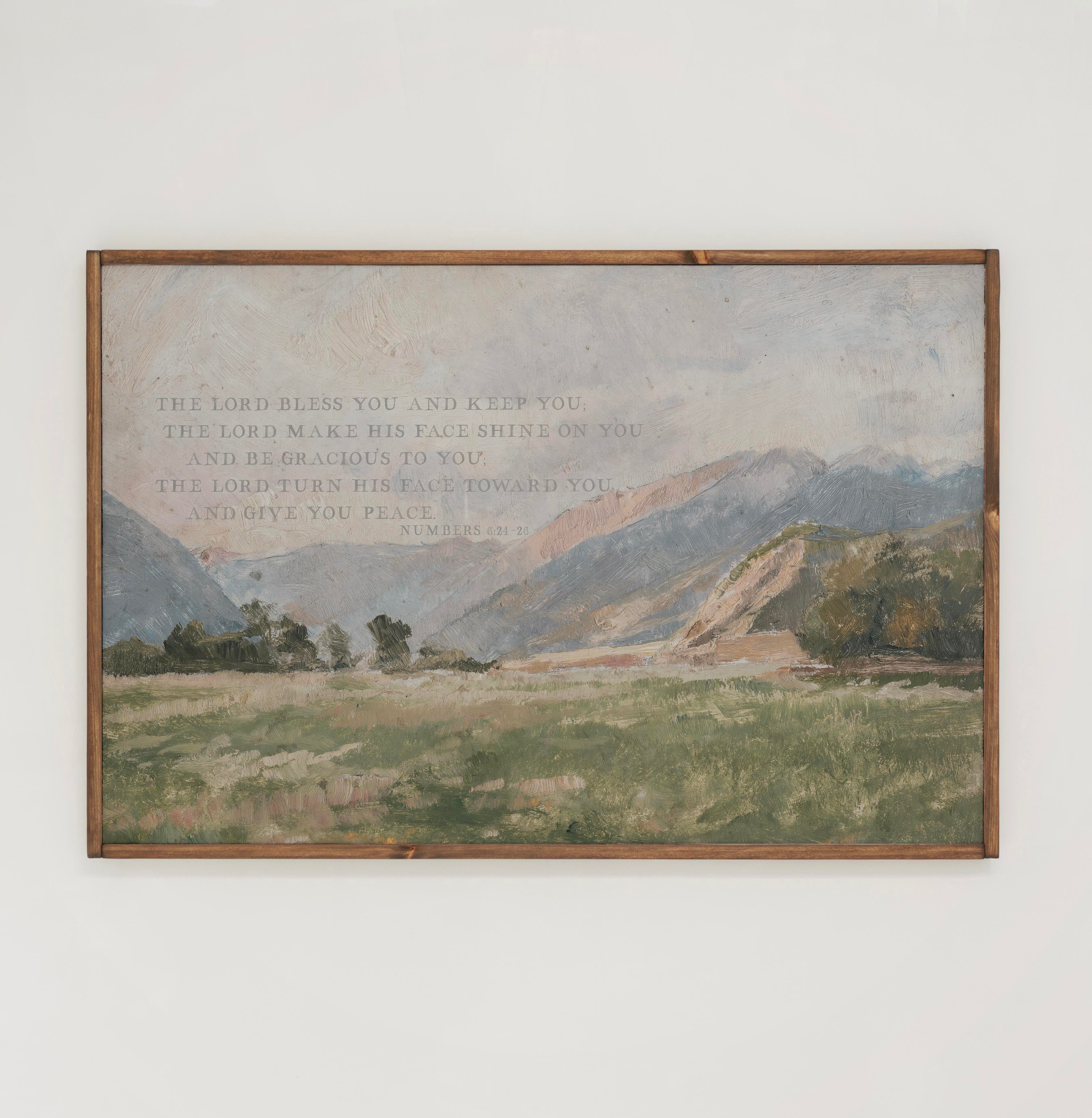 The Lord Bless You | Framed Wooden Art - Horizontal | 570
