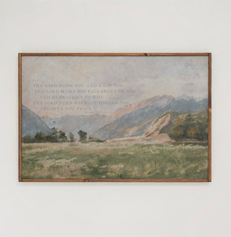 The Lord Bless You | Framed Wooden Art - Horizontal | 570