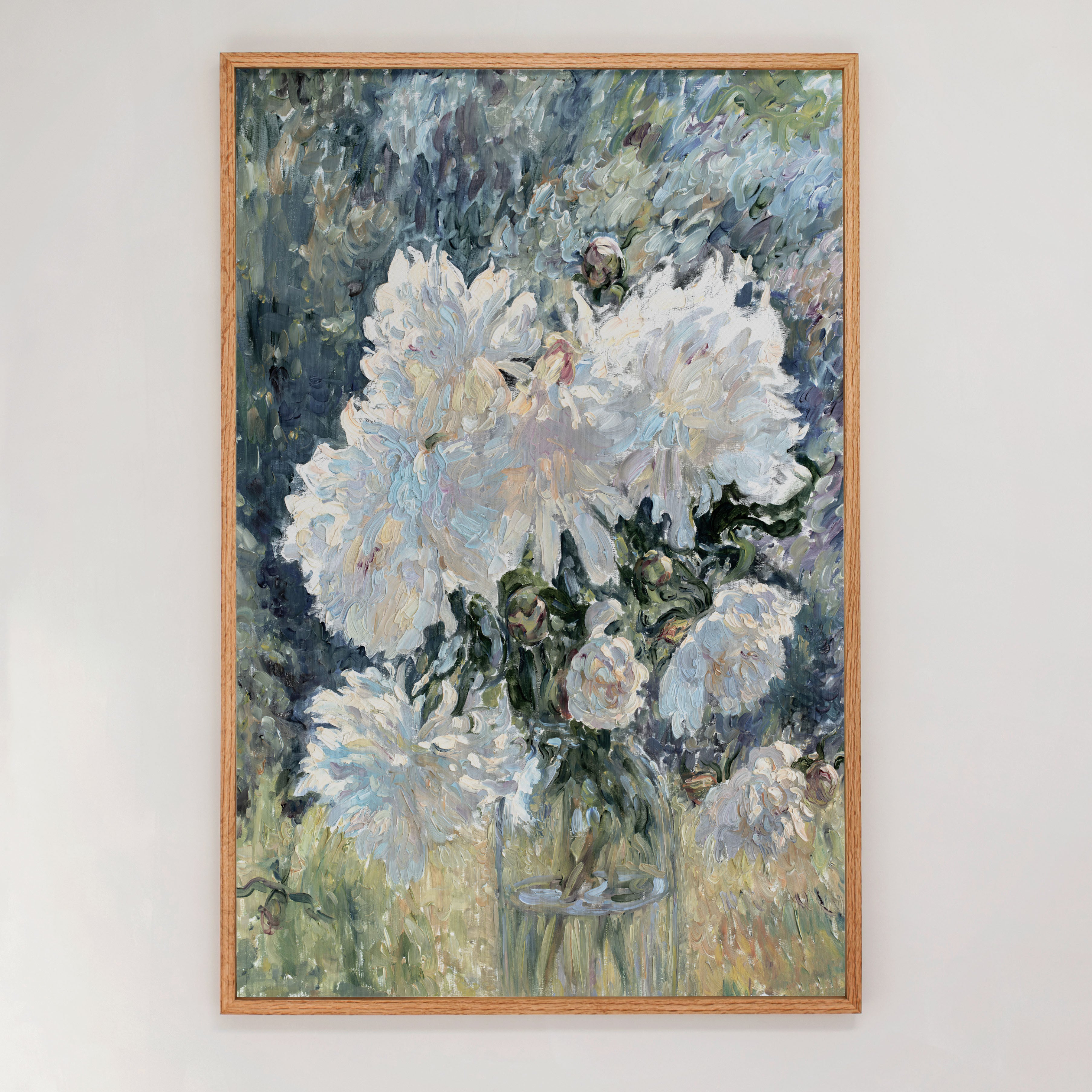 "Fresh Cut Flowers" Large Framed Art | Vertical | 571