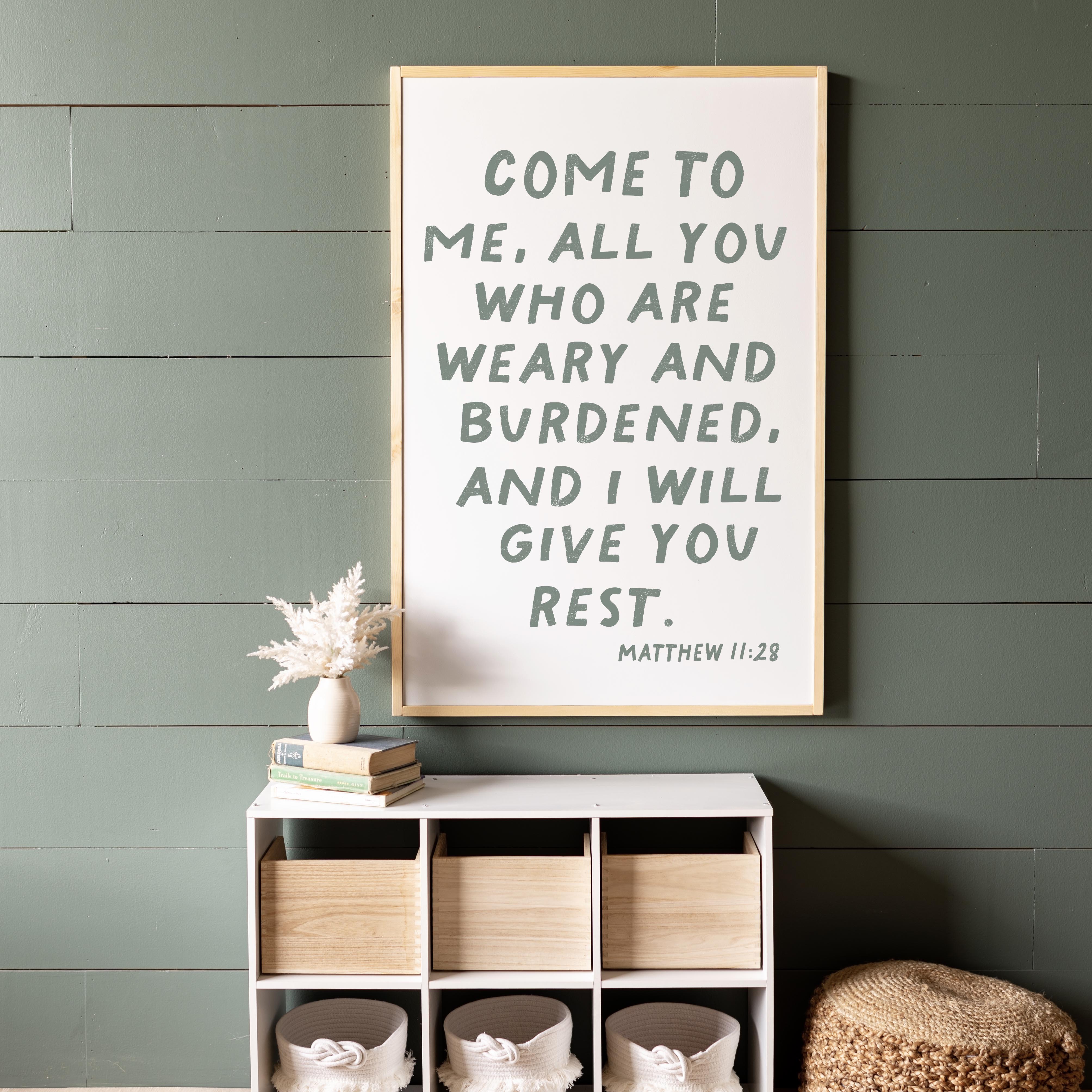 I Will Give You Rest | Framed Wood Art | 578