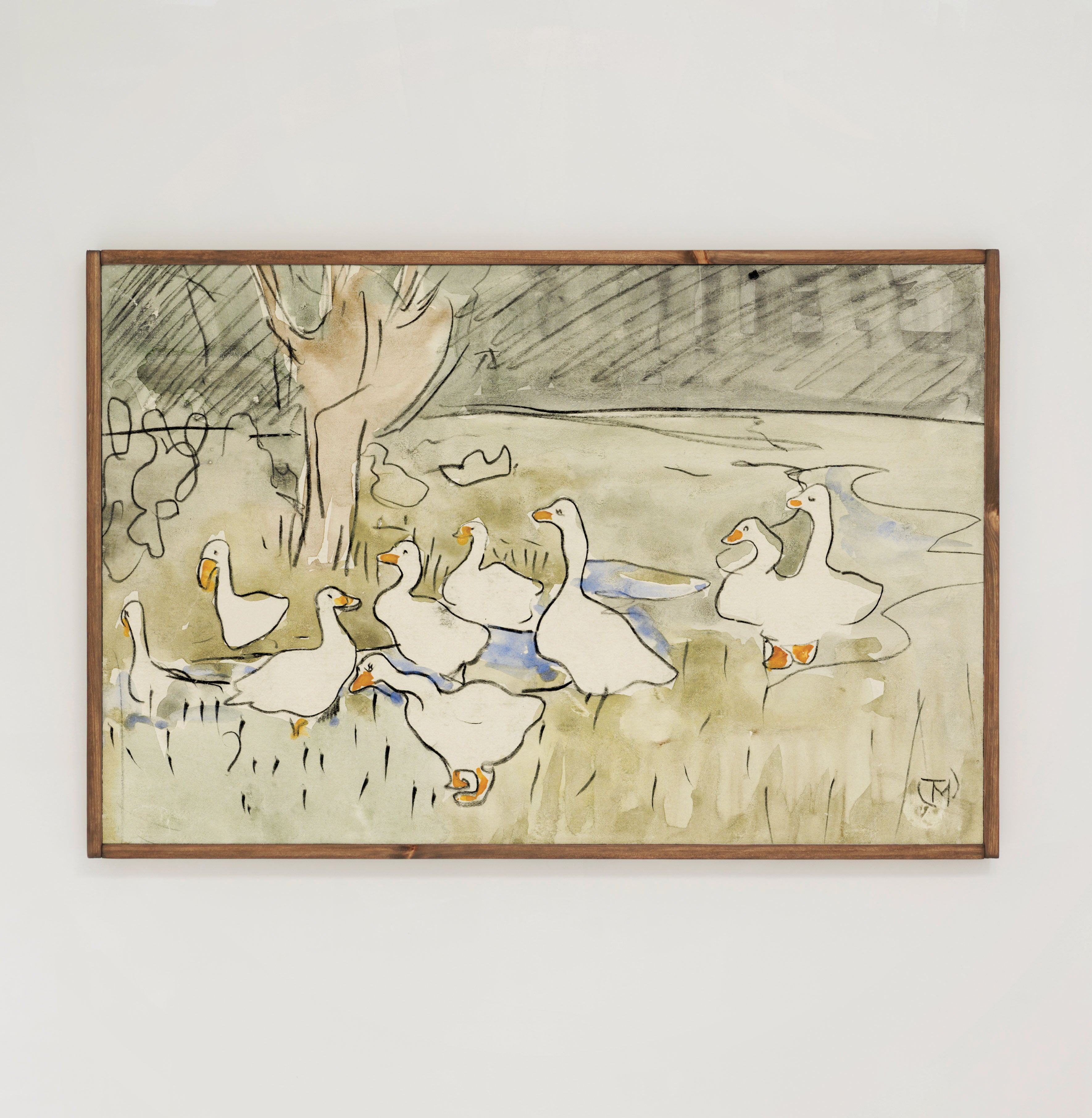 Vintage Ducks | Framed Wooden Art - Horizontal | 581