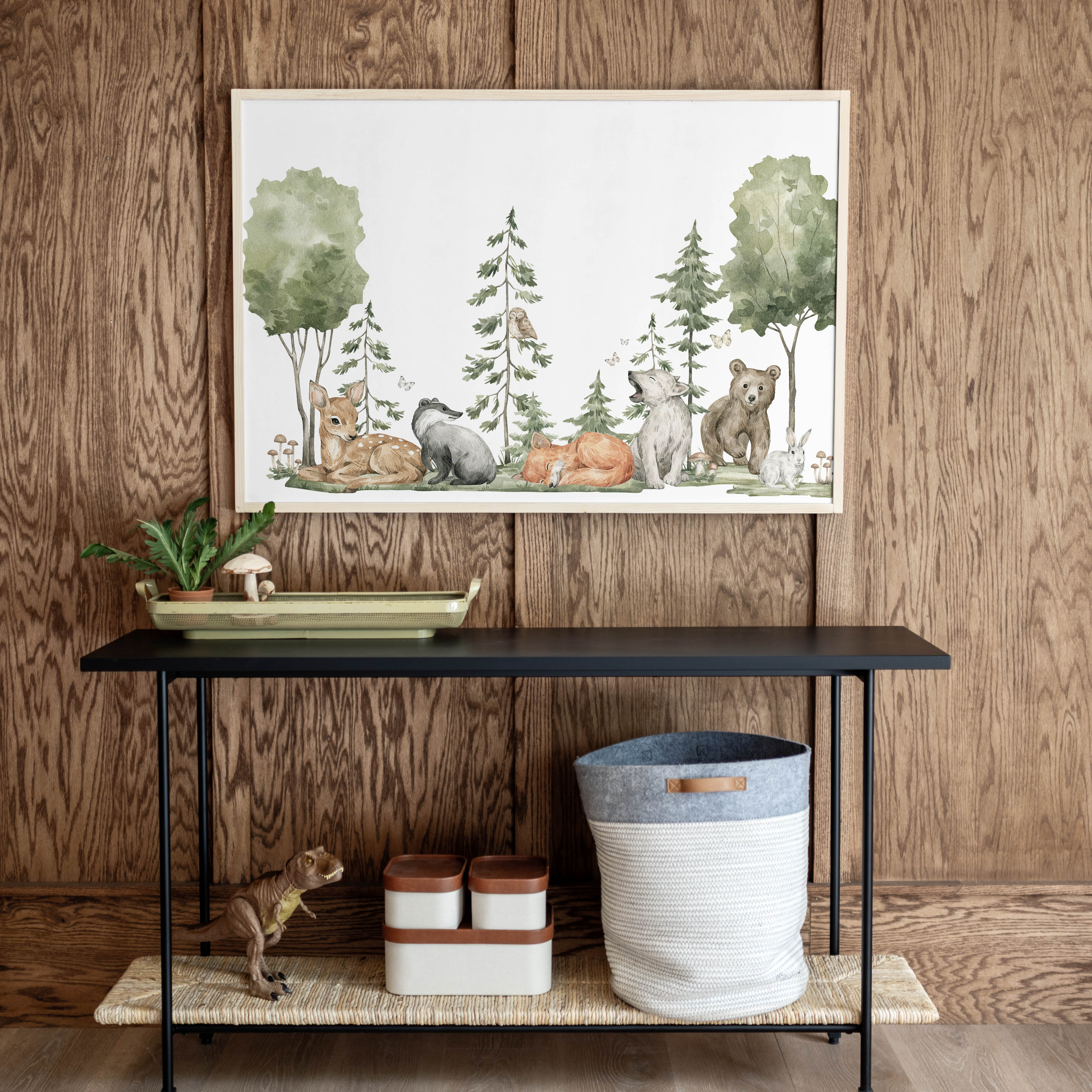 Woodland Animals | Framed Wooden Art - Horizontal | 590