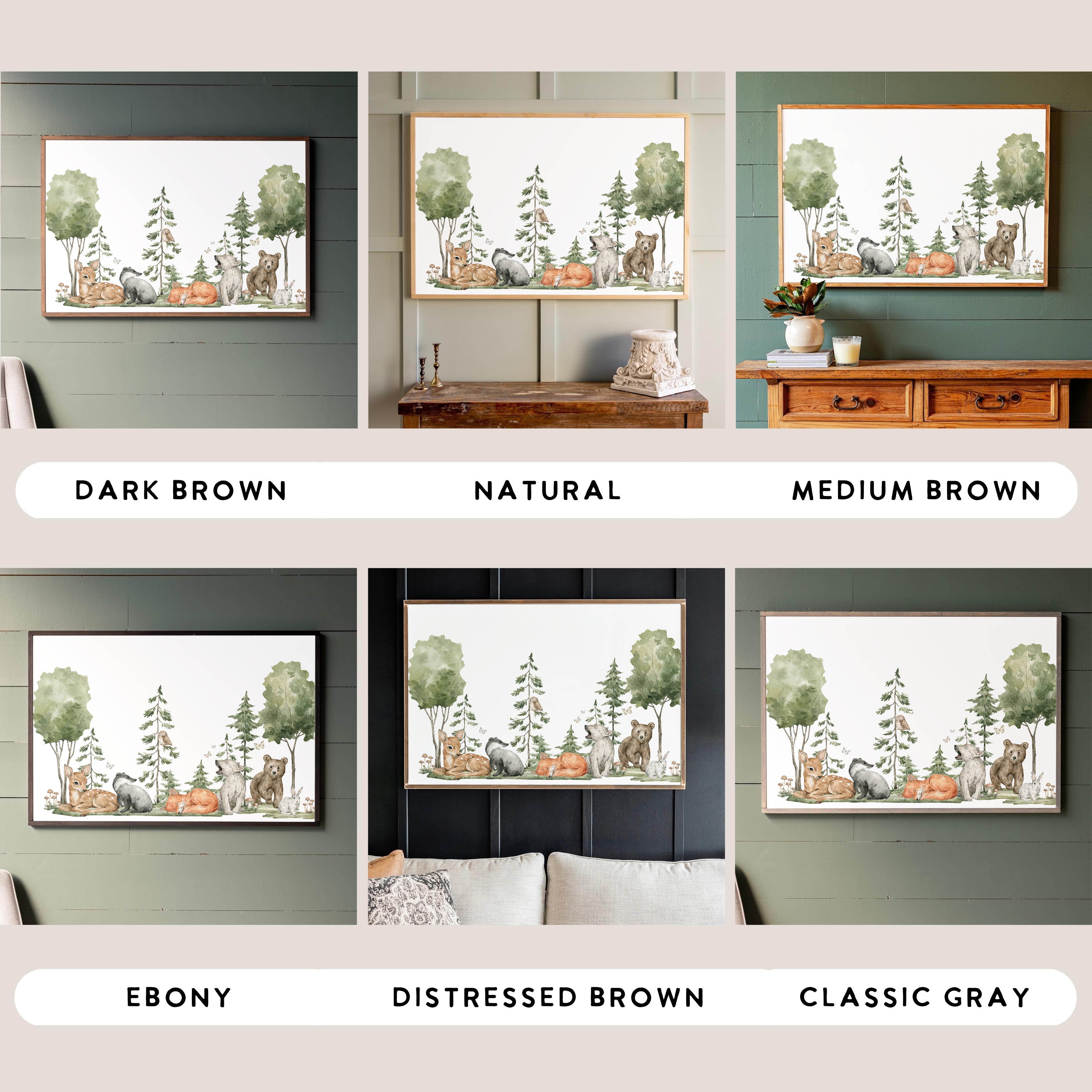 Woodland Animals | Framed Wooden Art - Horizontal | 590