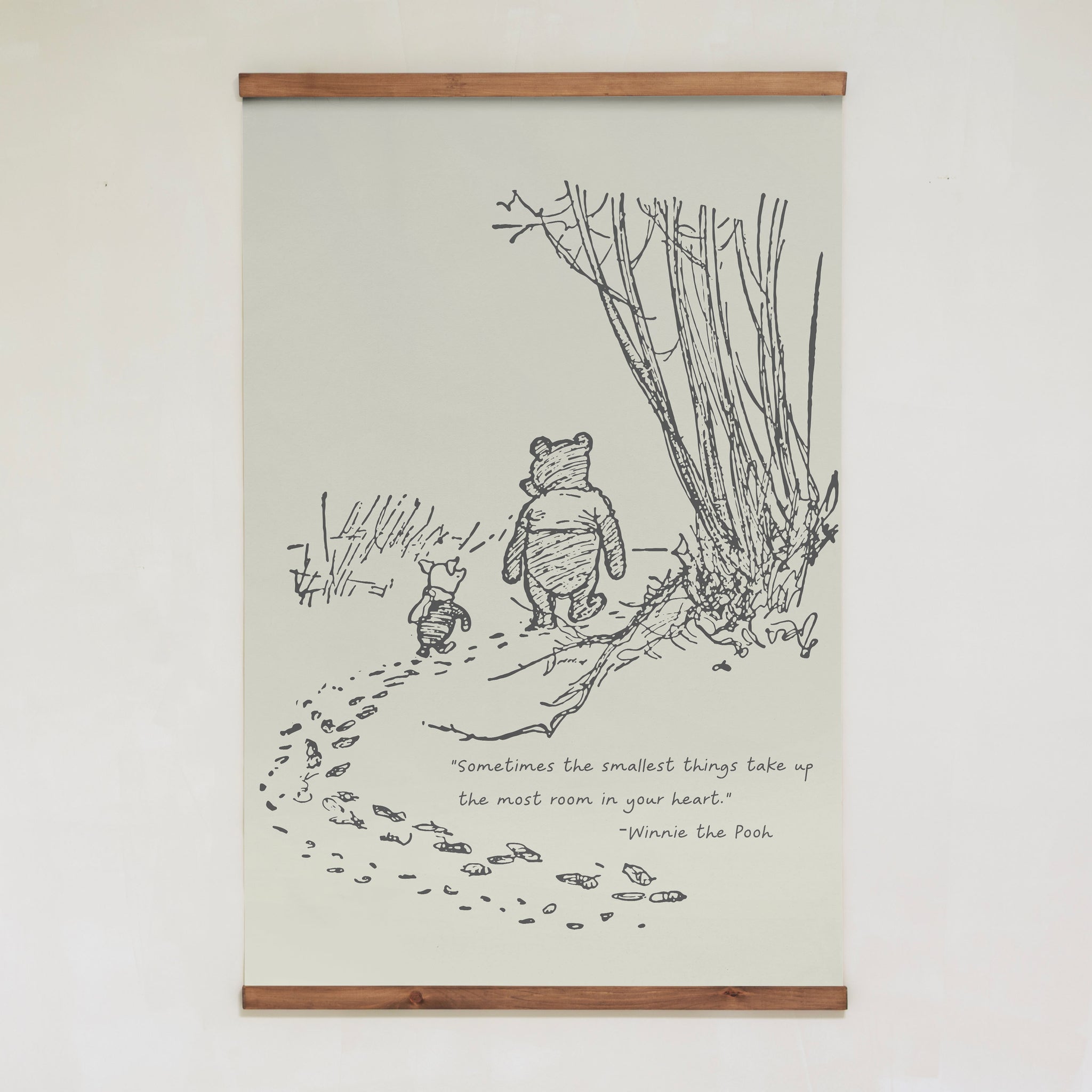 Sometimes The Smallest Things - Winnie the Pooh Art | Vertical Tapestry | 592