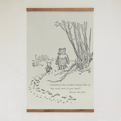 Sometimes The Smallest Things - Winnie the Pooh Art | Vertical Tapestry | 592