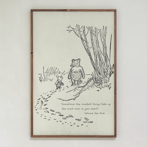 Sometimes The Smallest Things - Winnie The Pooh Art | Framed Wood Art | 592