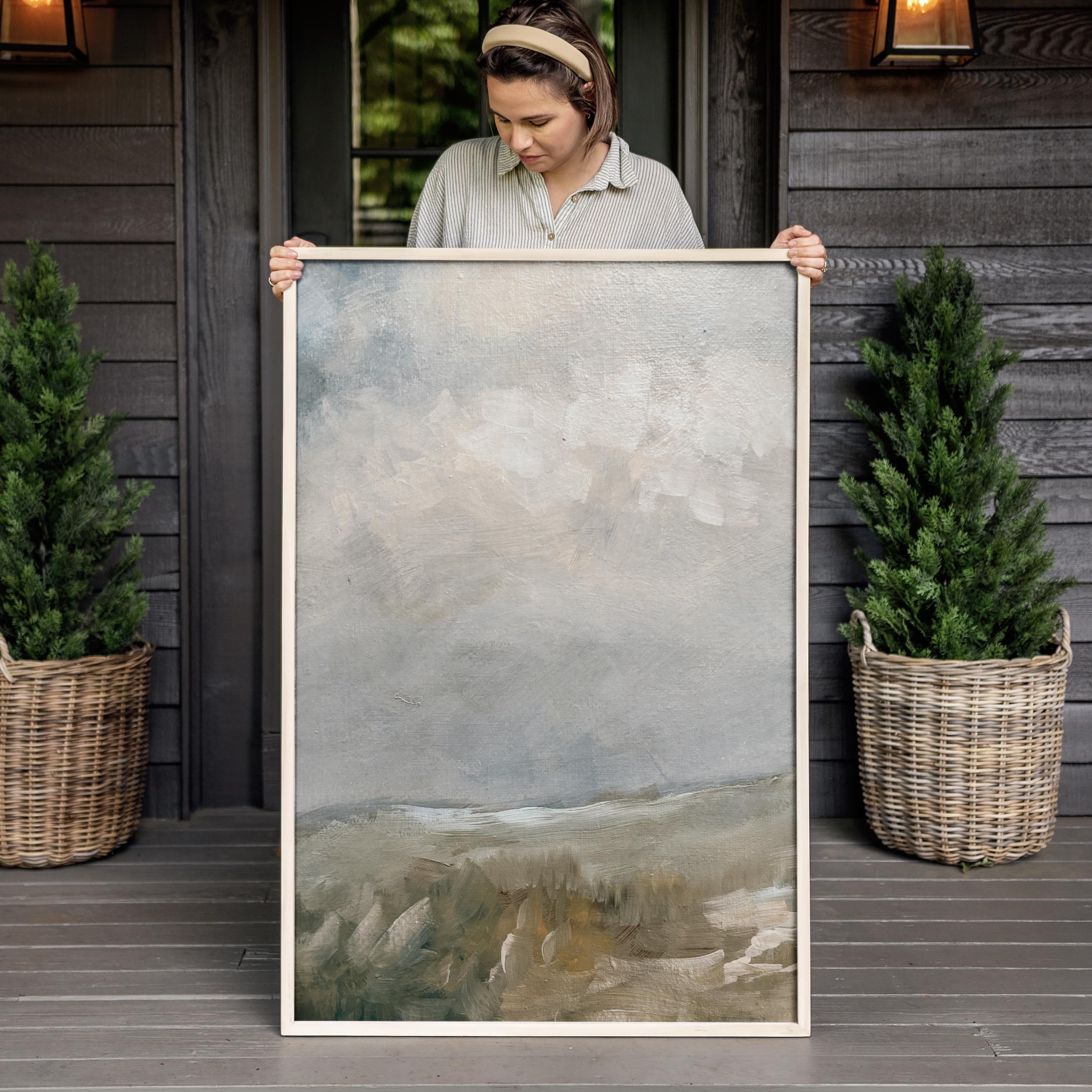 "Distant Horizon" Framed Canvas | Vertical | 600