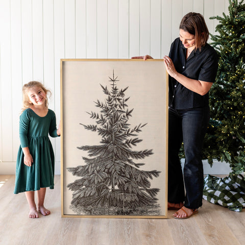 "Christmas Fir" Large Framed Art | Vertical | F624