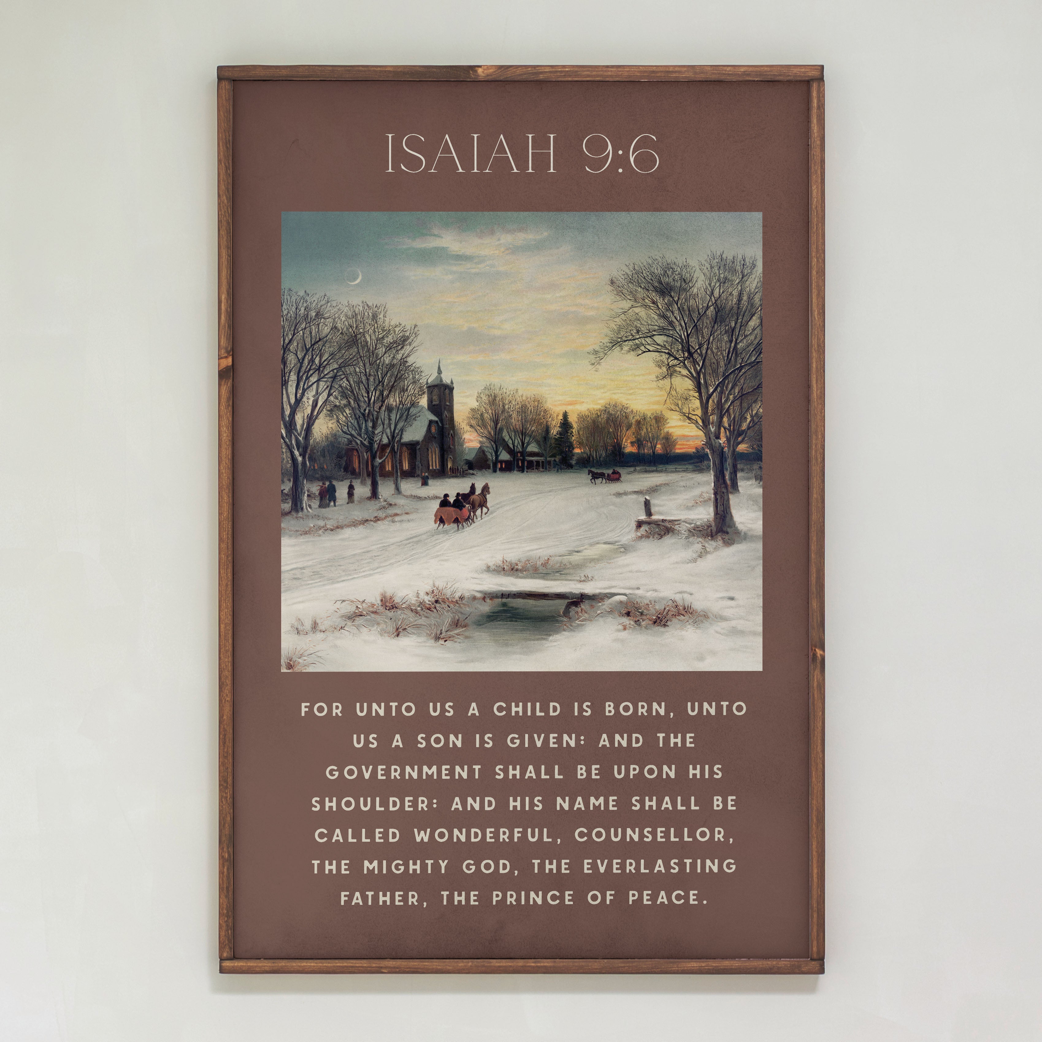 For Unto Us | Framed Wood Art | 625