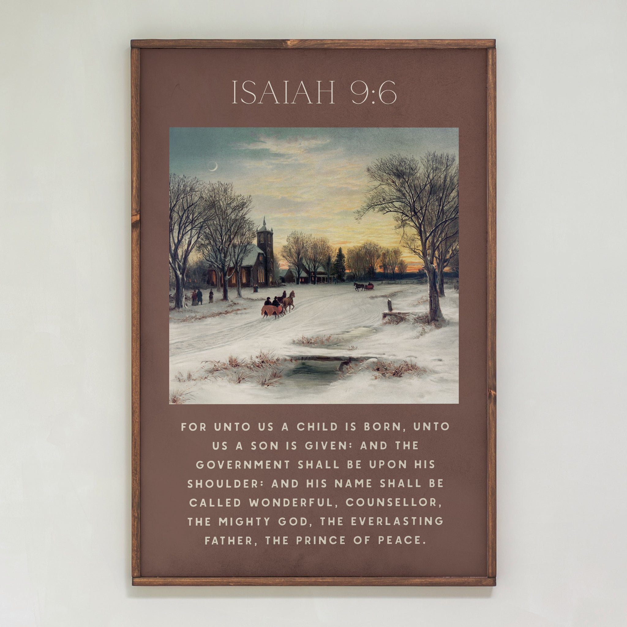 For Unto Us | Framed Wood Art | 625