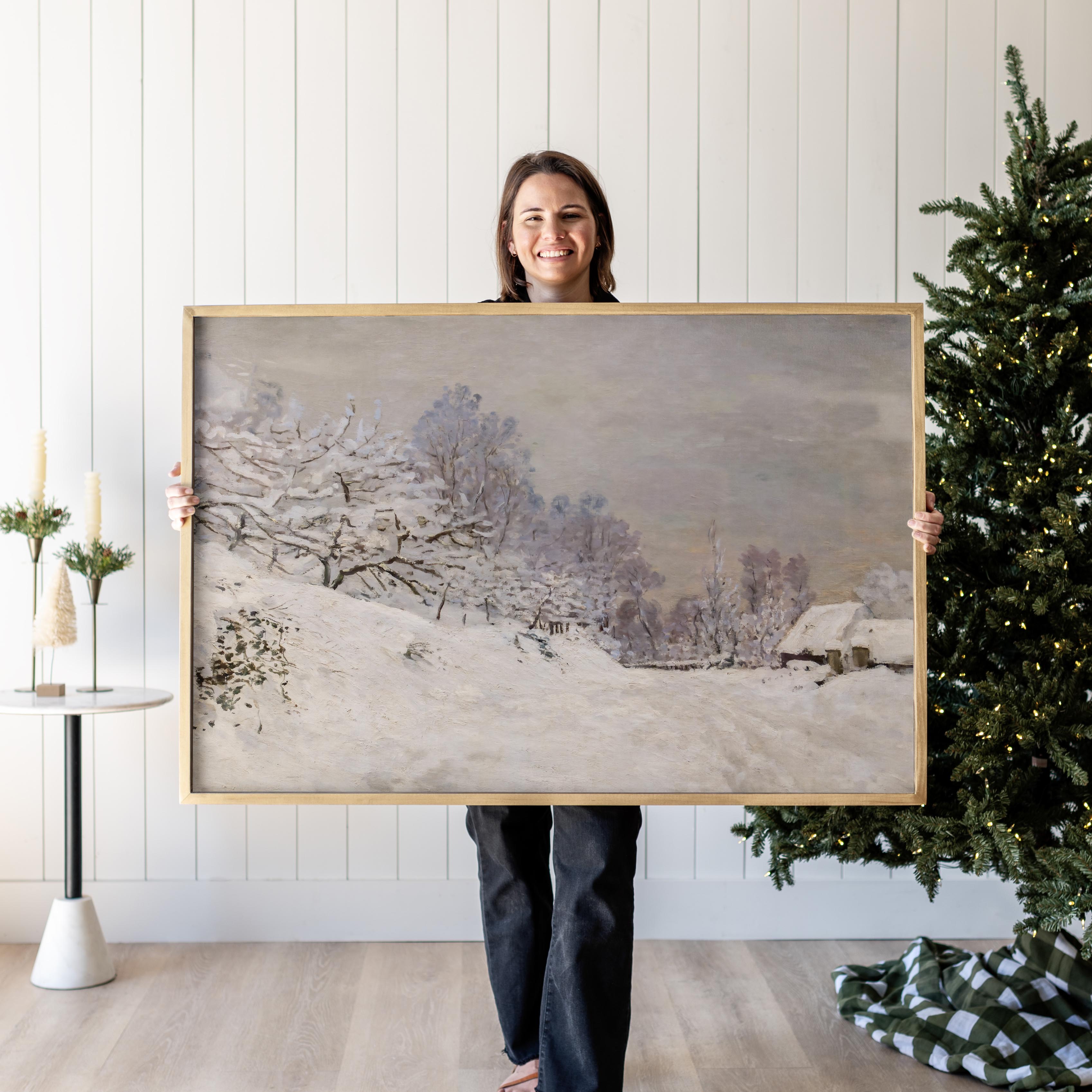 "Snowed In" Framed Canvas | Horizontal | 627