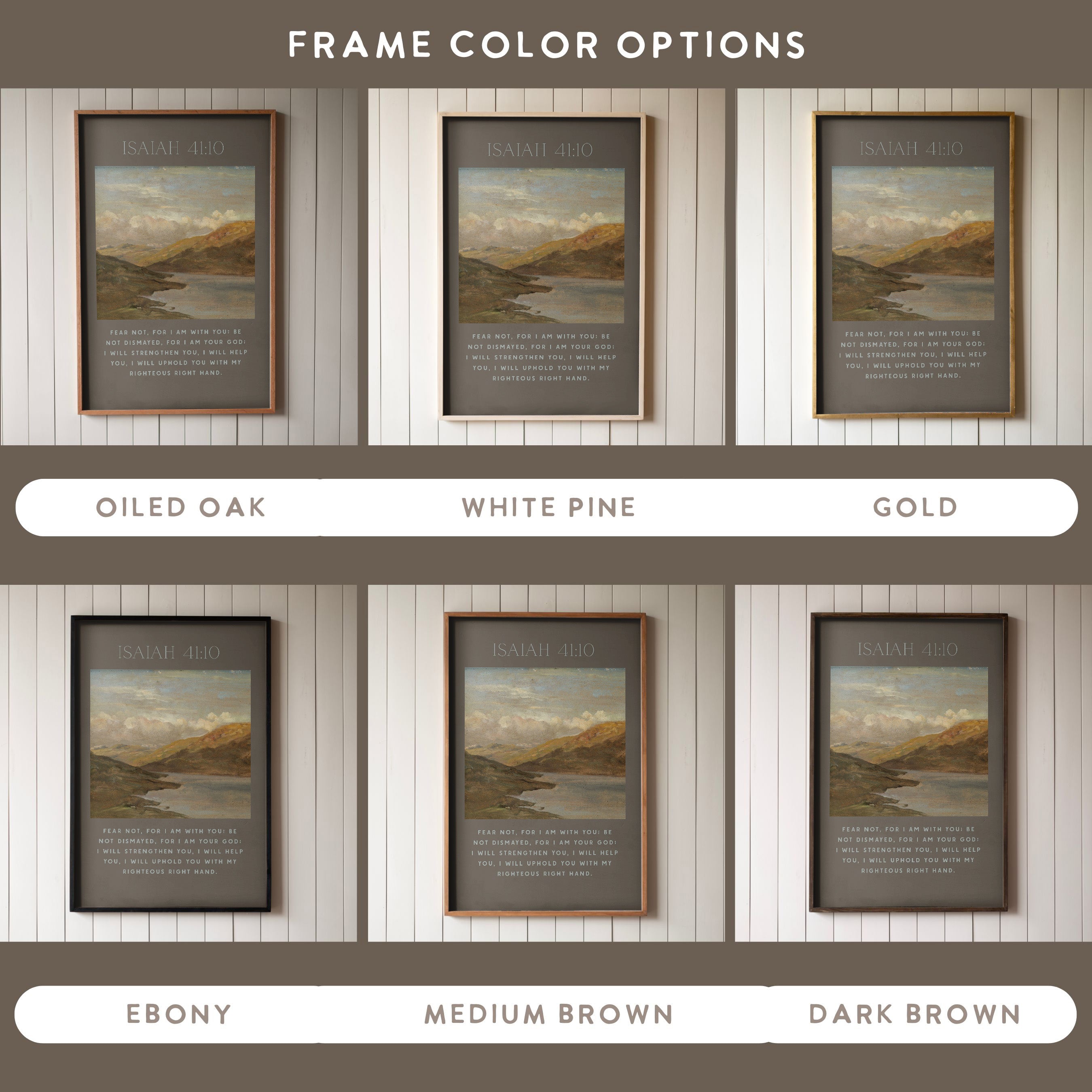 "Isaiah 41:10" Framed Canvas | Vertical | 632