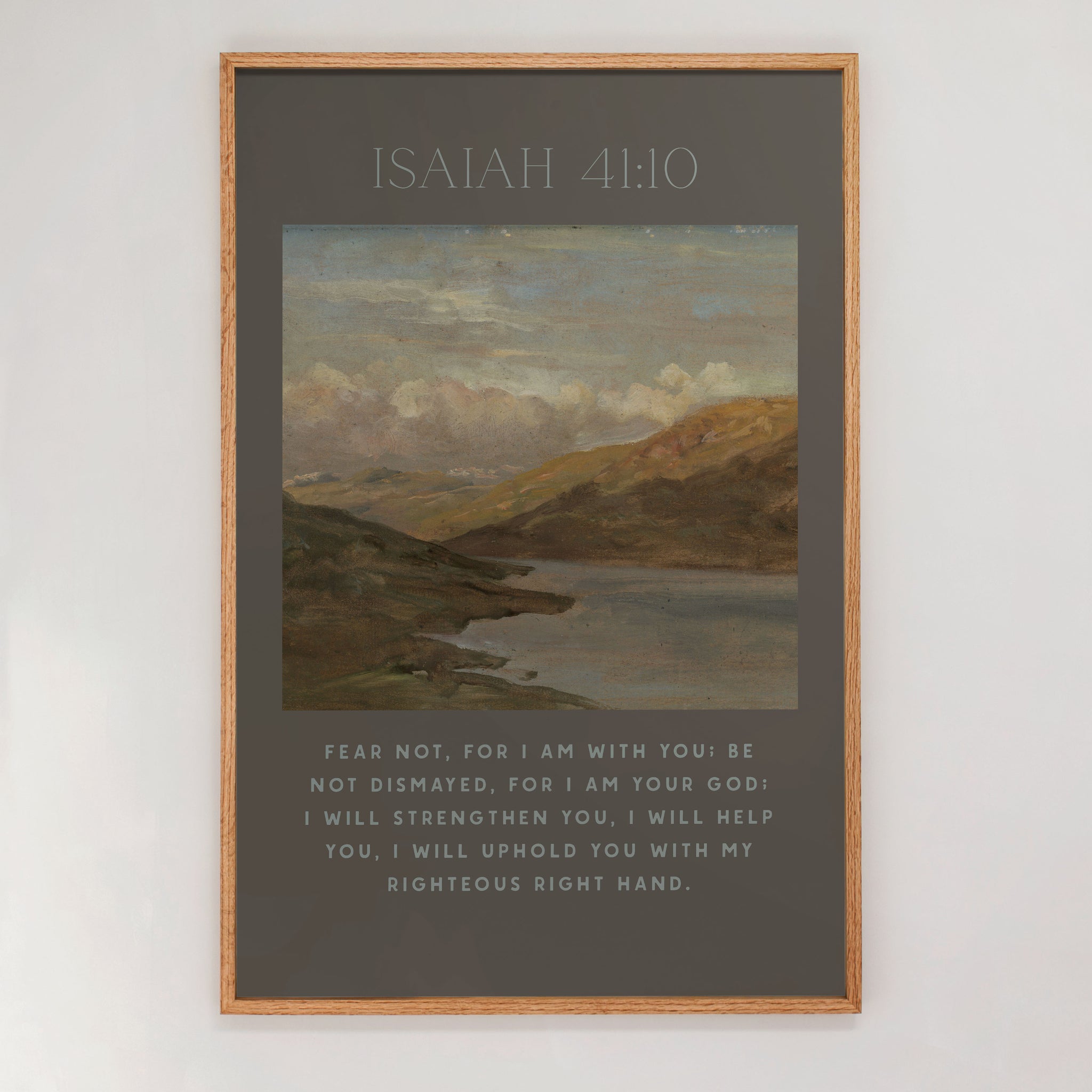 "Isaiah 41:10" Framed Canvas | Vertical | 632