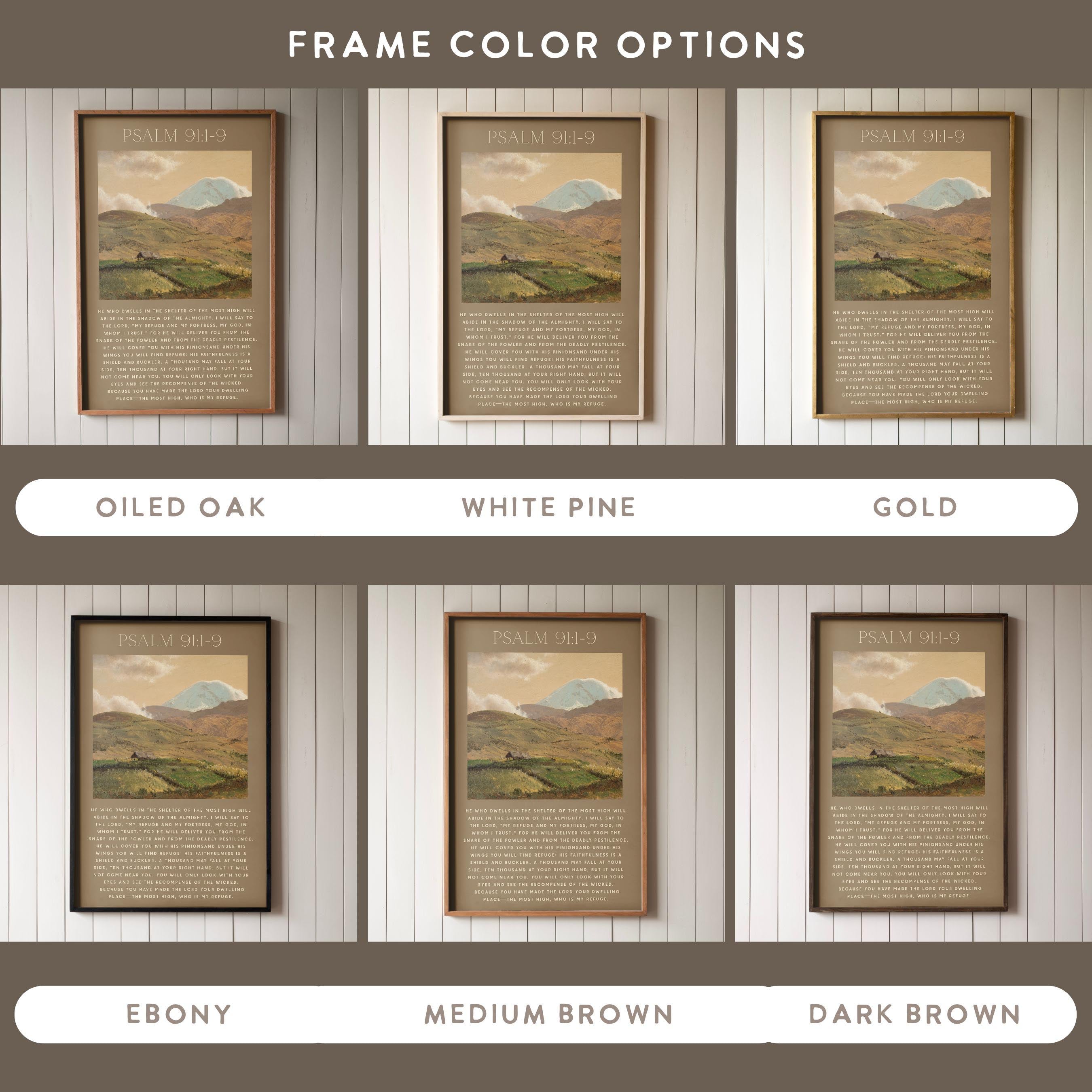 "Psalm 91 Scripture" Framed Canvas | Vertical | 637