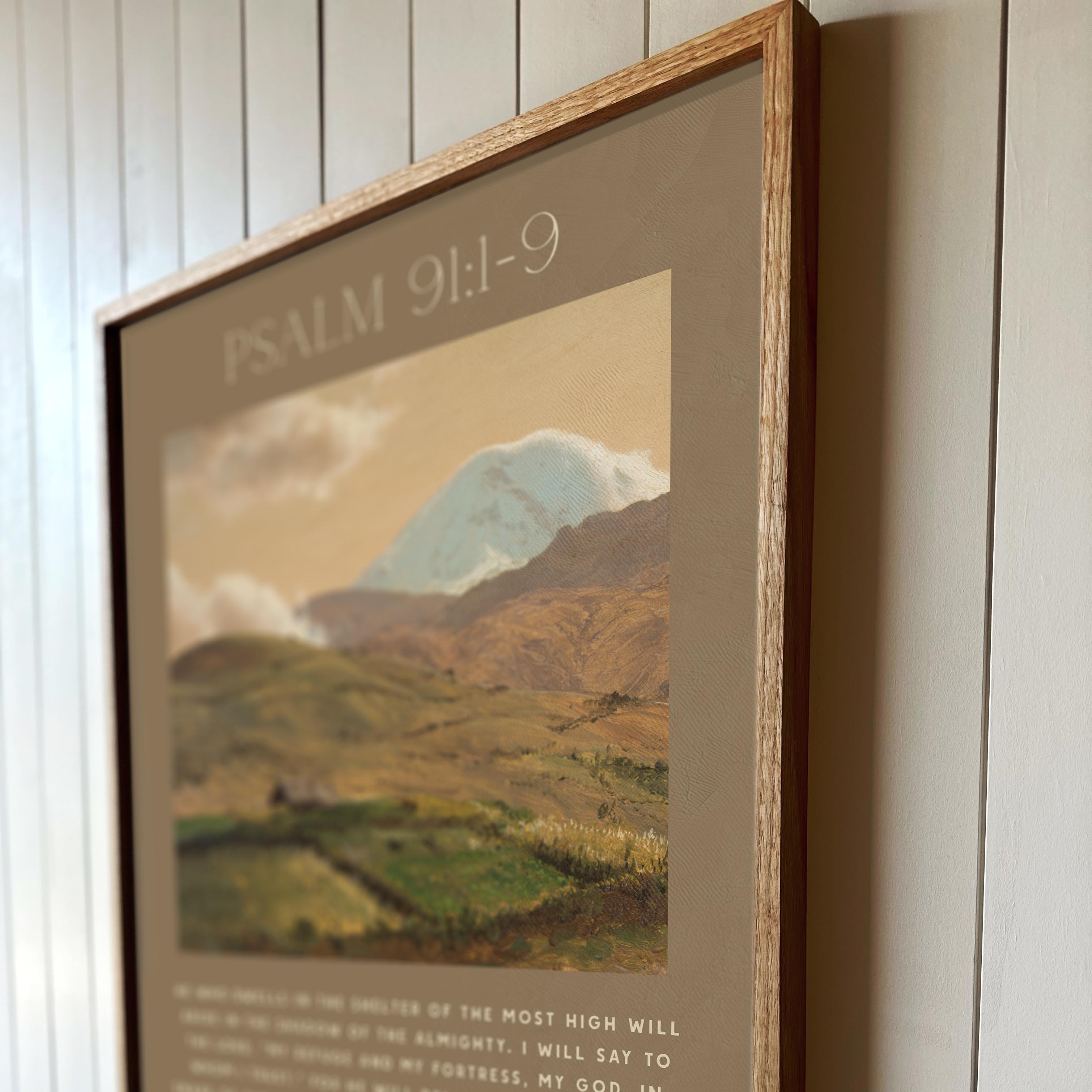 "Psalm 91 Scripture" Framed Canvas | Vertical | 637