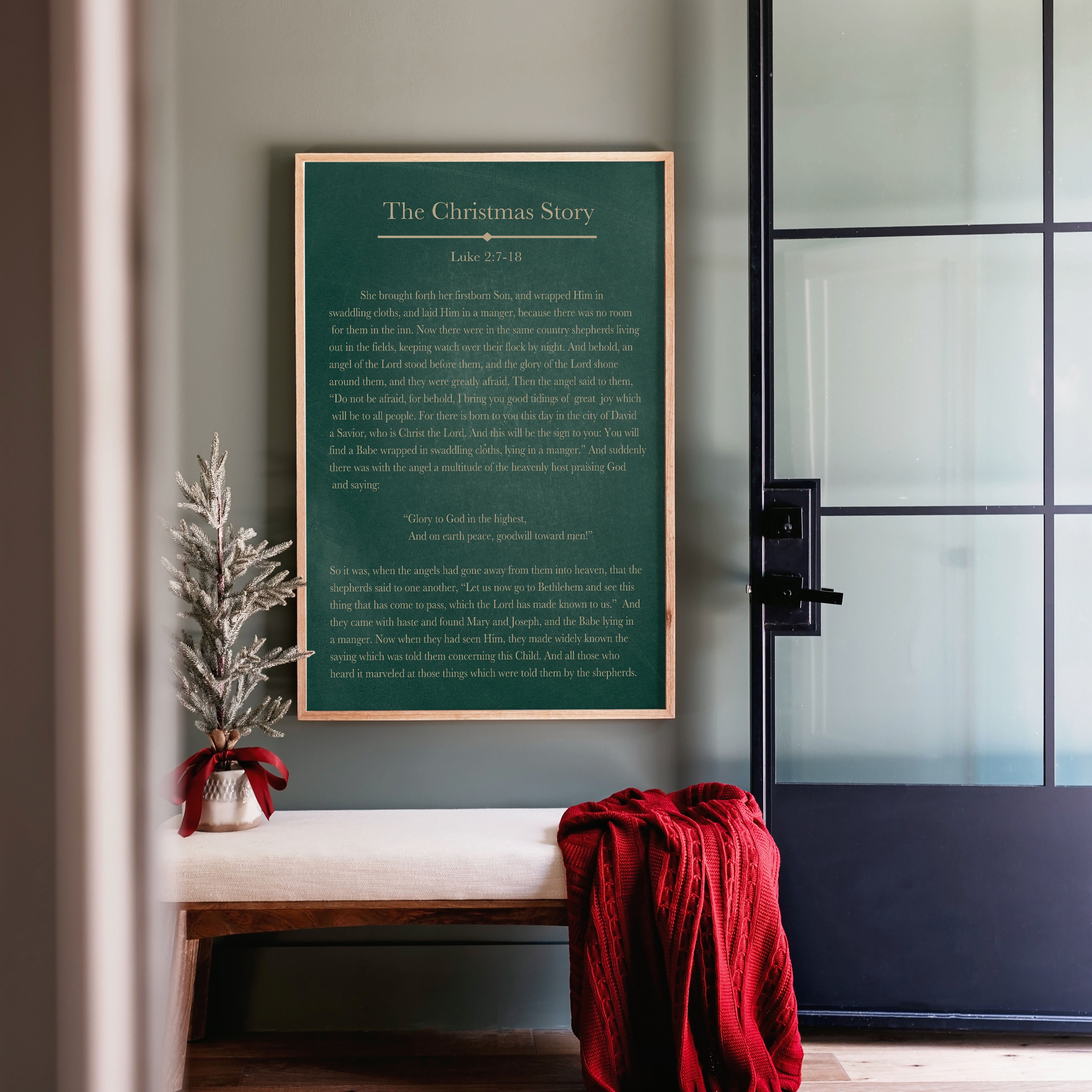 "The Christmas Story" Framed Canvas | Vertical | 639