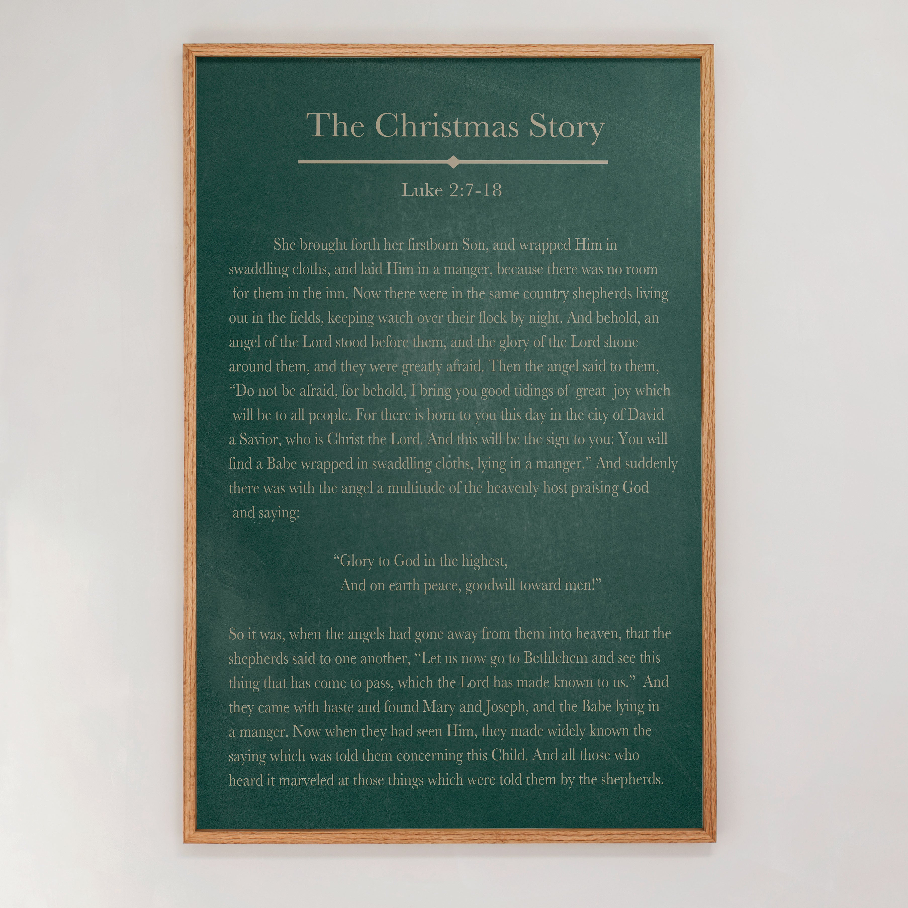 "The Christmas Story" Framed Canvas | Vertical | 639