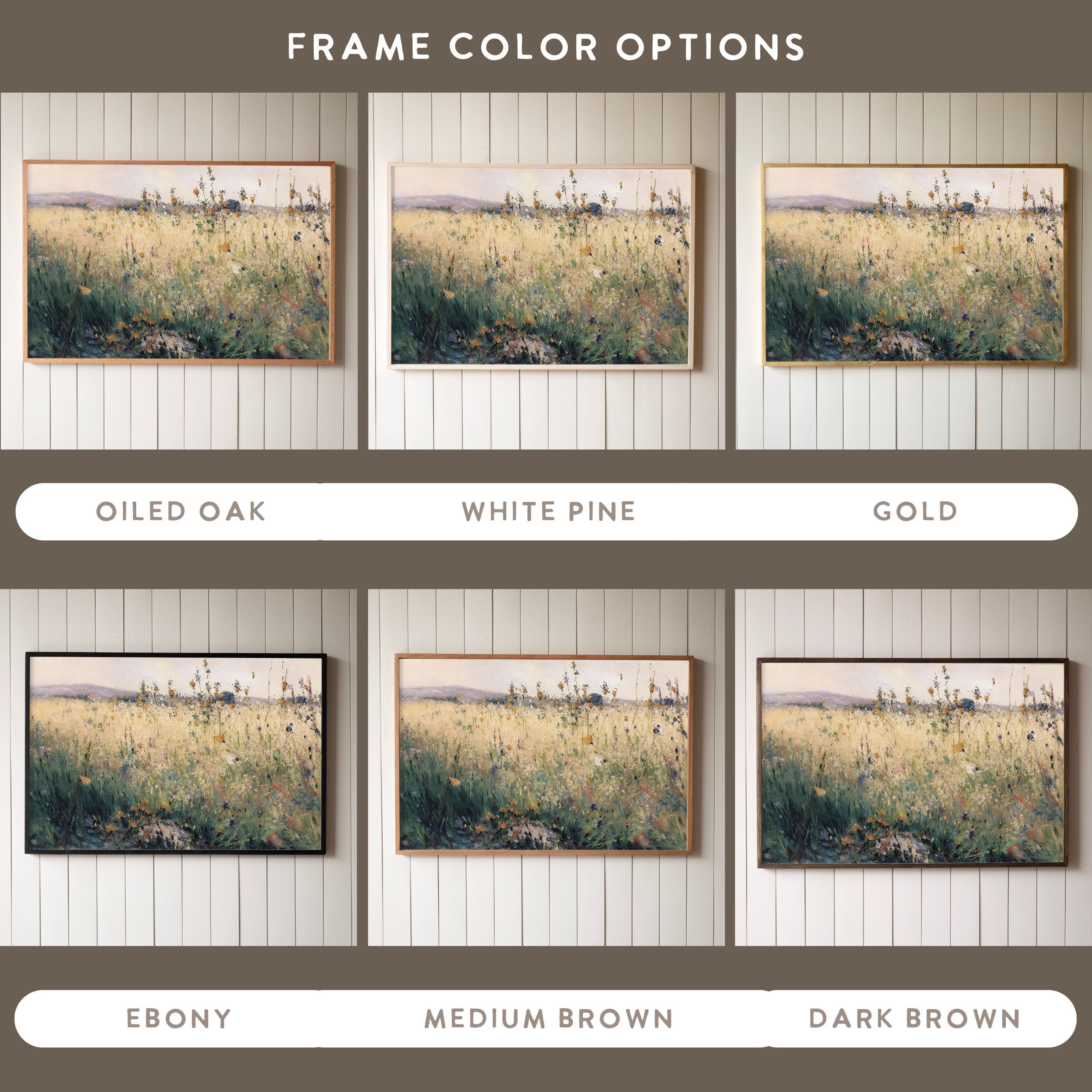 "Flower Field" Framed Canvas | Horizontal | 647