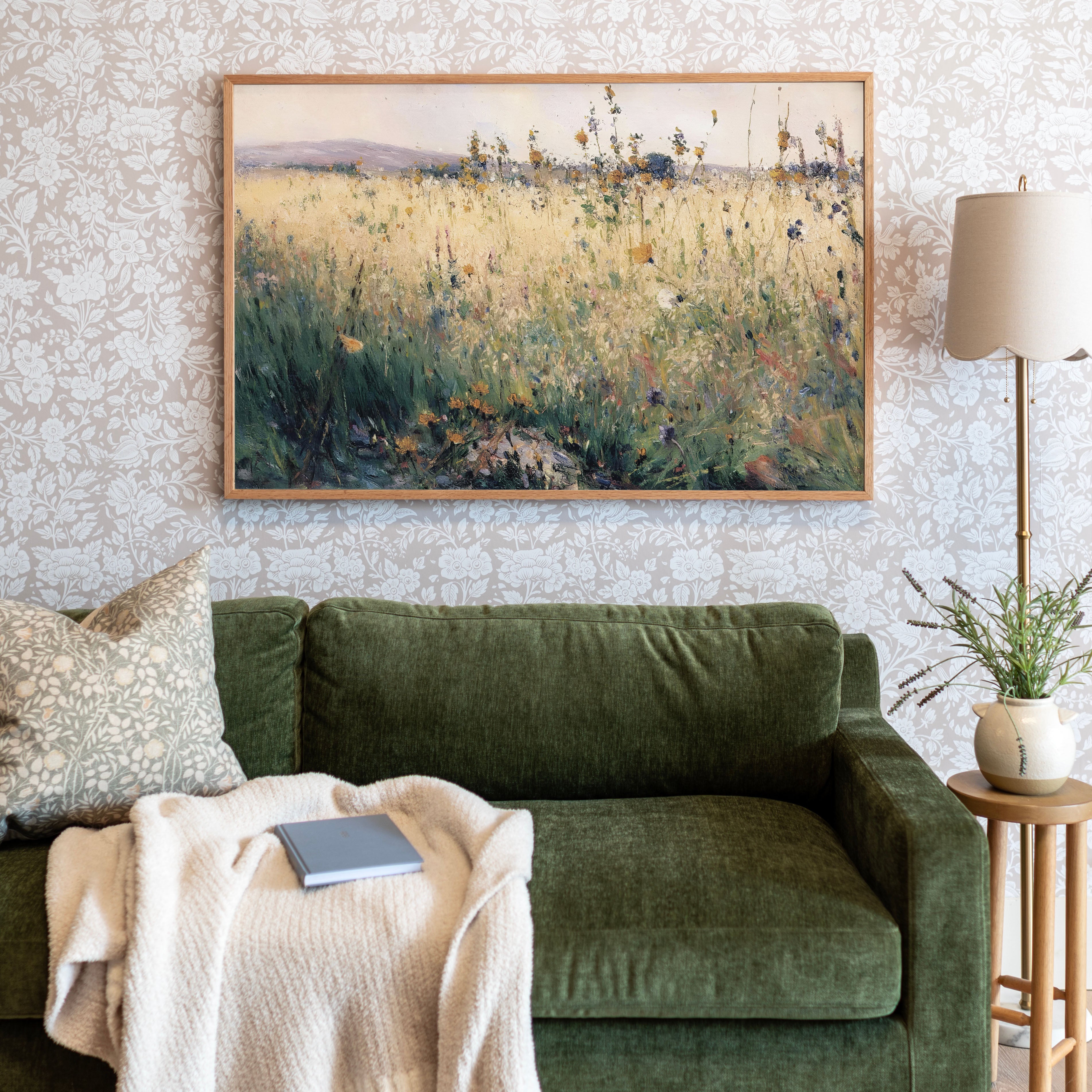 "Flower Field" Framed Canvas | Horizontal | 647