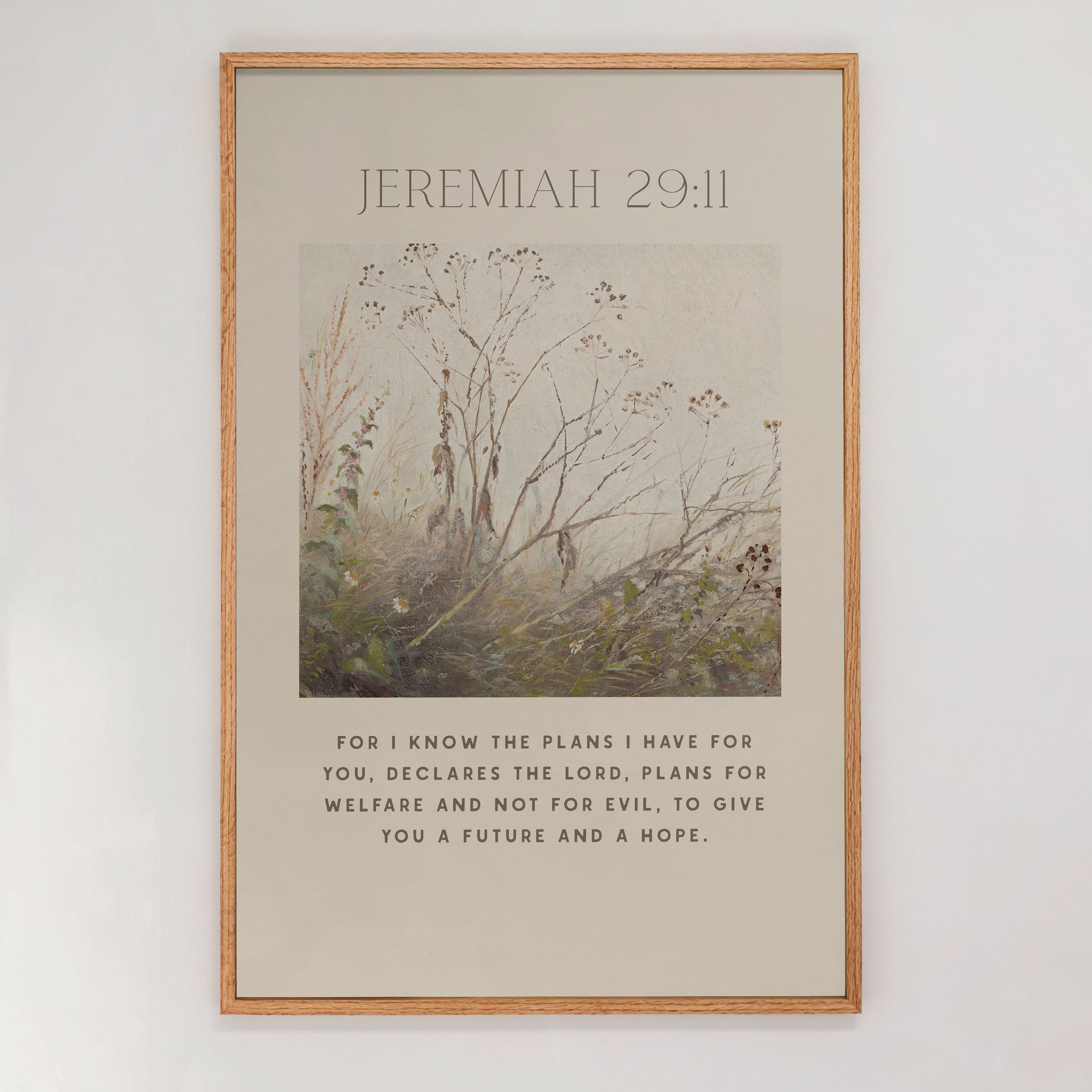"Jeremiah 29:11" Framed Canvas | Vertical | 650