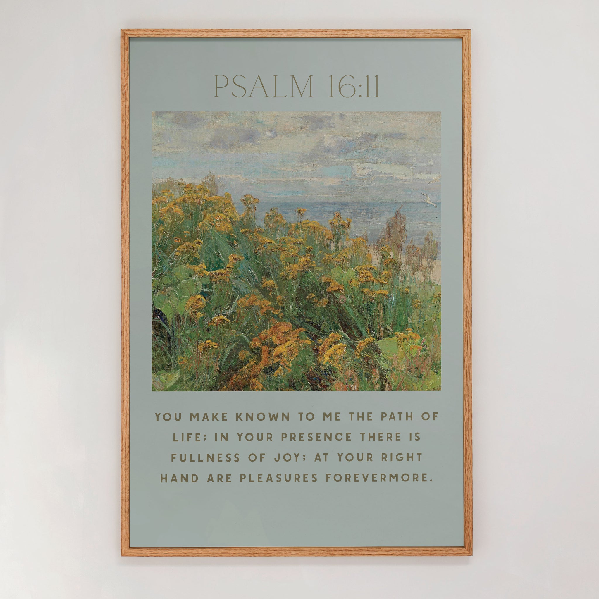 "Psalm 16:11" Framed Canvas | Vertical | 656