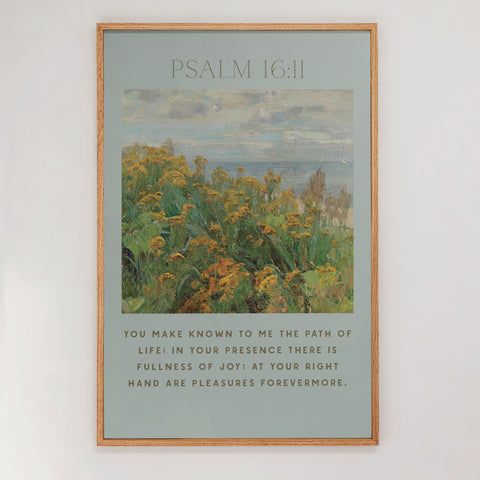 "Psalm 16:11" Large Framed Art | Vertical | 656