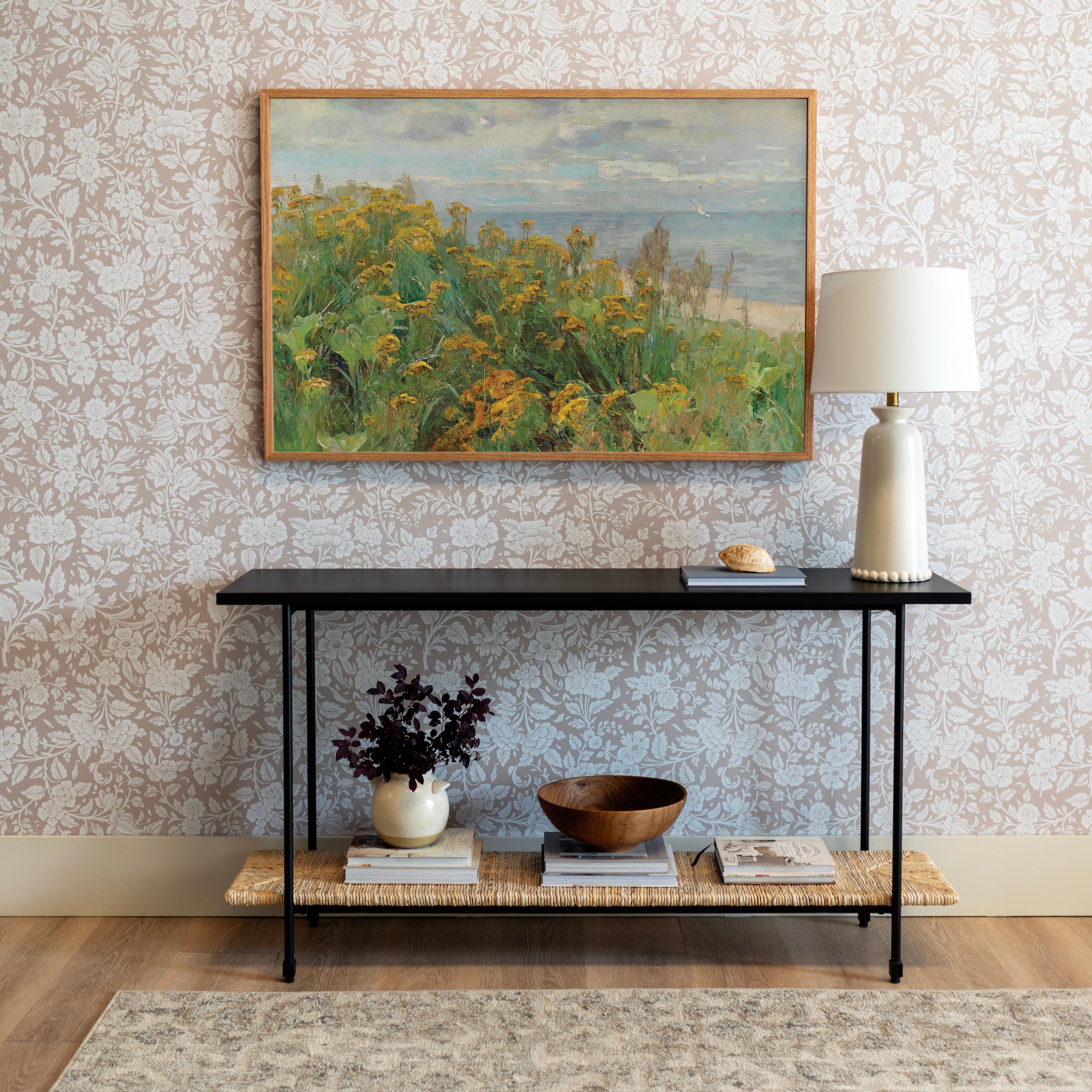 "Yellow Flowers" Framed Canvas | Horizontal | 657