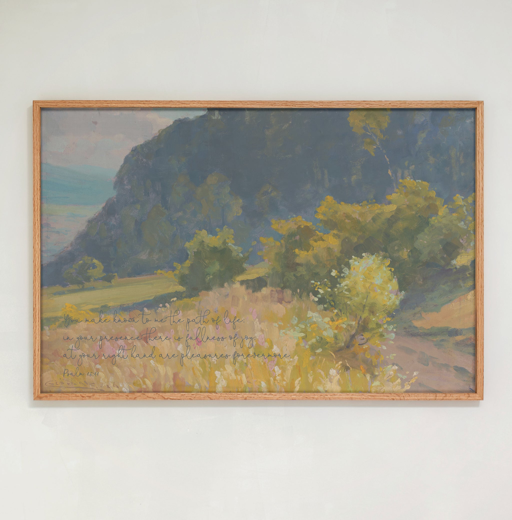 "Psalm 16:11" Framed Canvas | Horizontal | 684