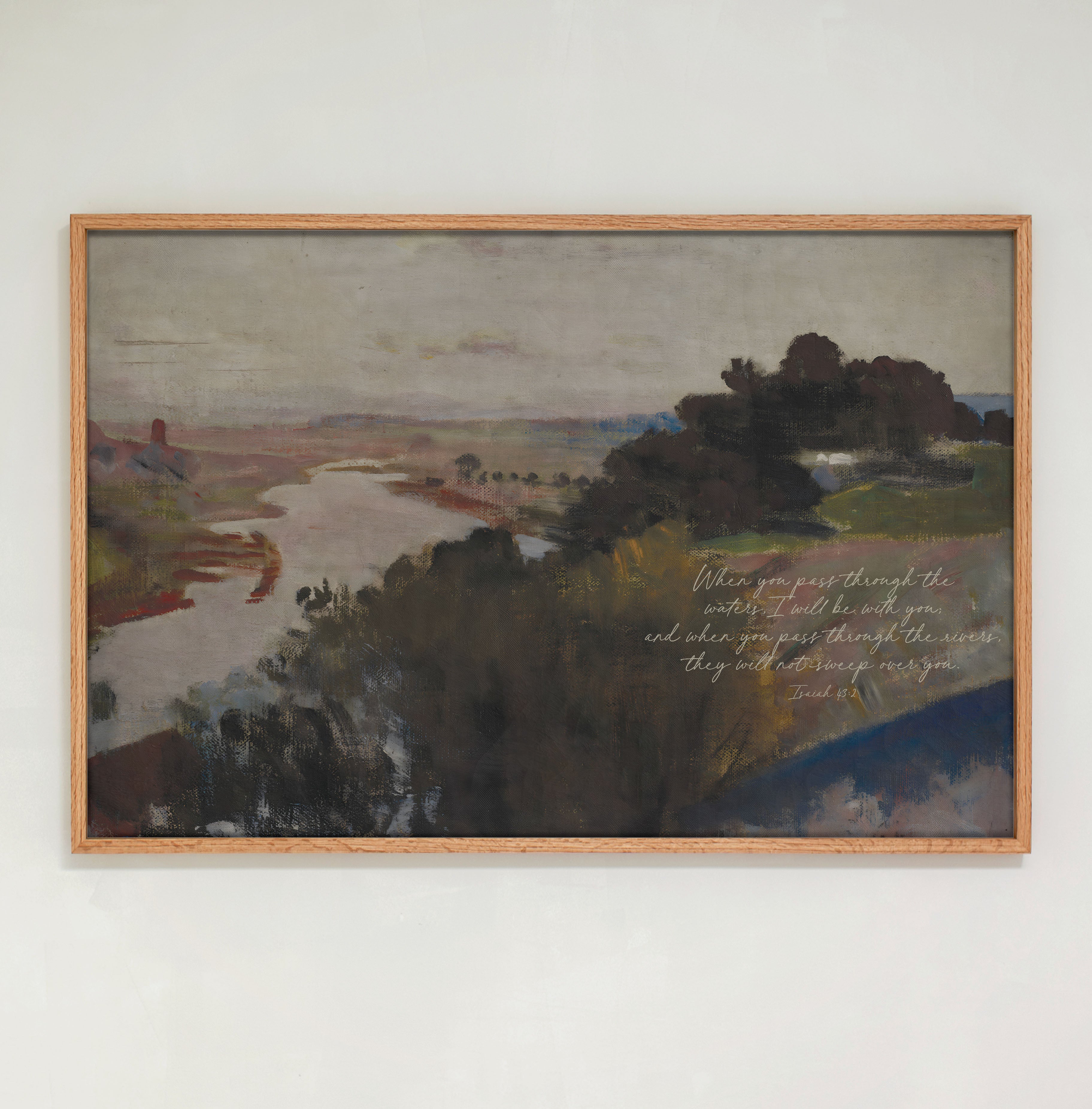 "I Will Be With You" Large Framed Art | Horizontal | 687
