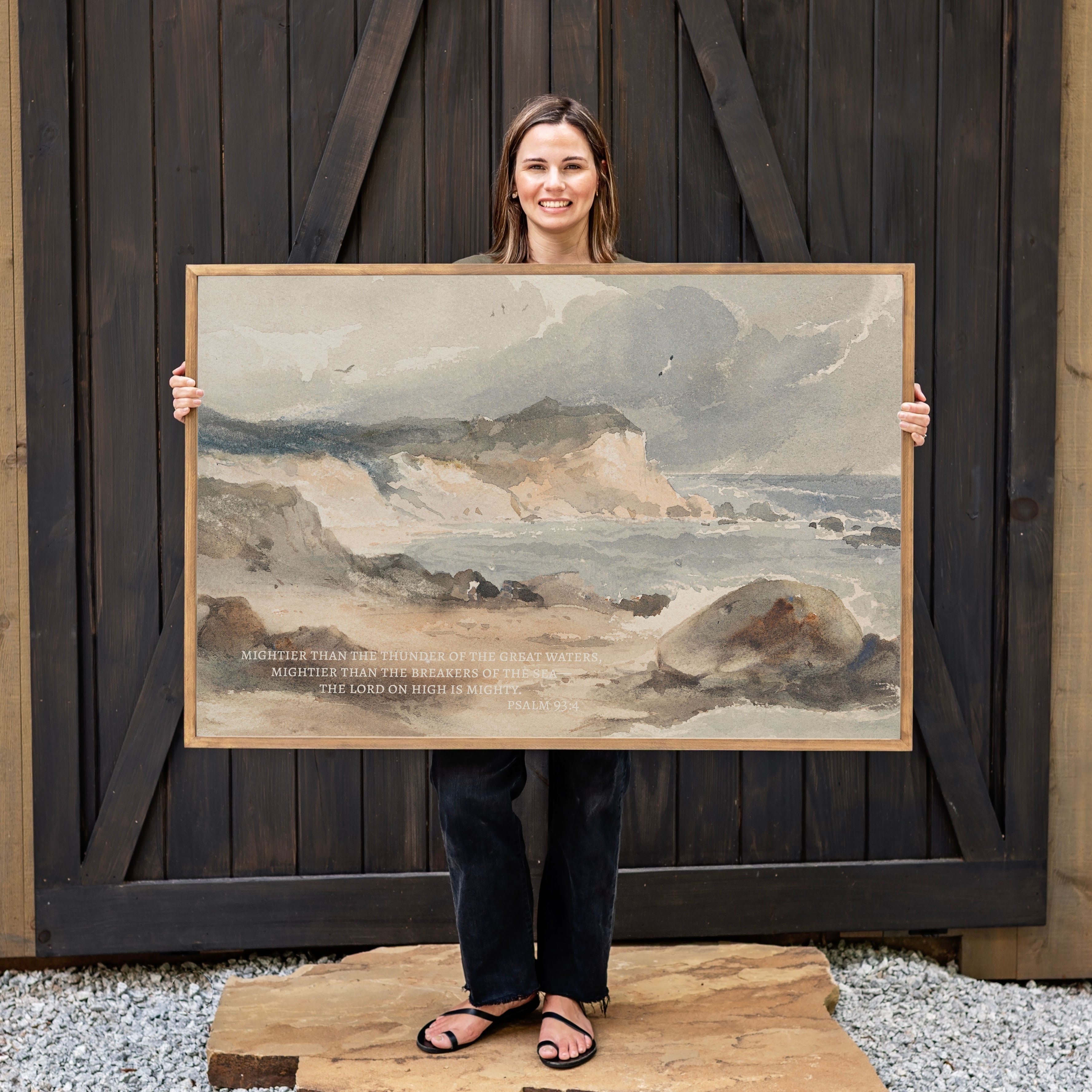 "The Lord On High Is Mighty" Framed Canvas | Horizontal | 689