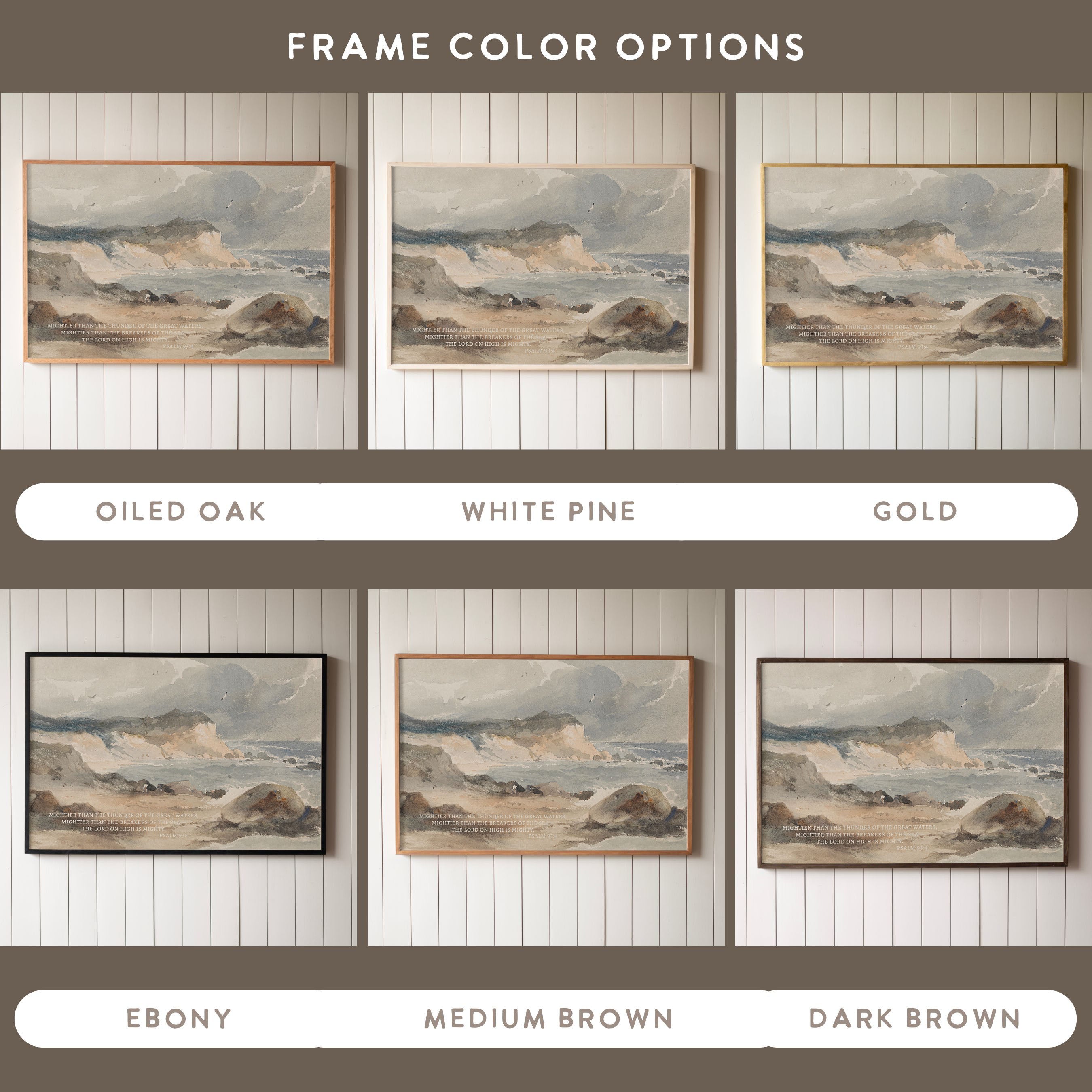 "The Lord On High Is Mighty" Framed Canvas | Horizontal | 689