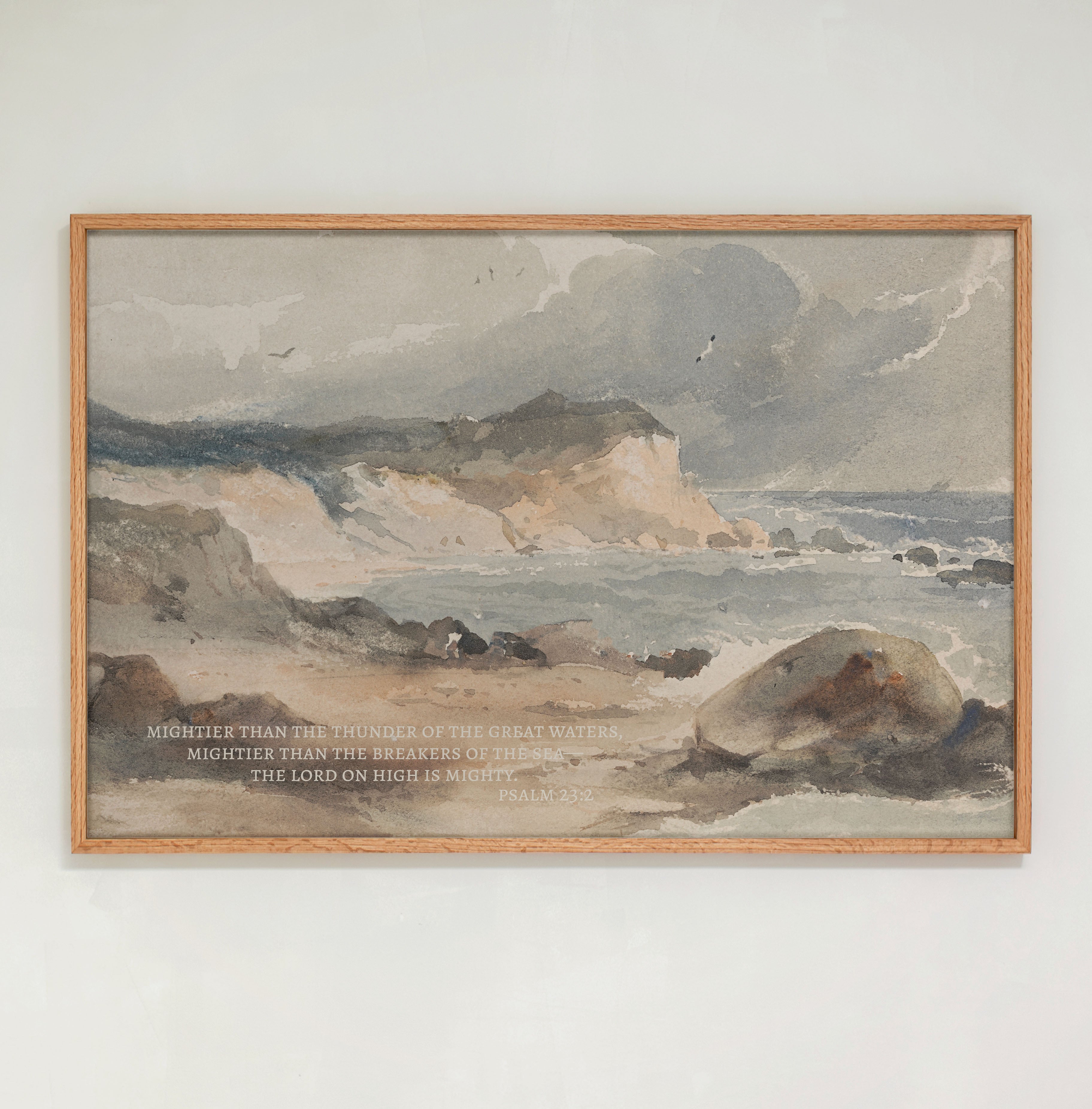 "The Lord On High Is Mighty" Large Framed Art | Horizontal | 689