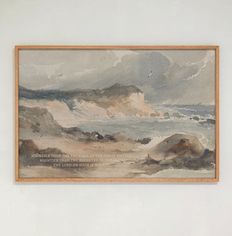 "The Lord On High Is Mighty" Large Framed Art | Horizontal | 689