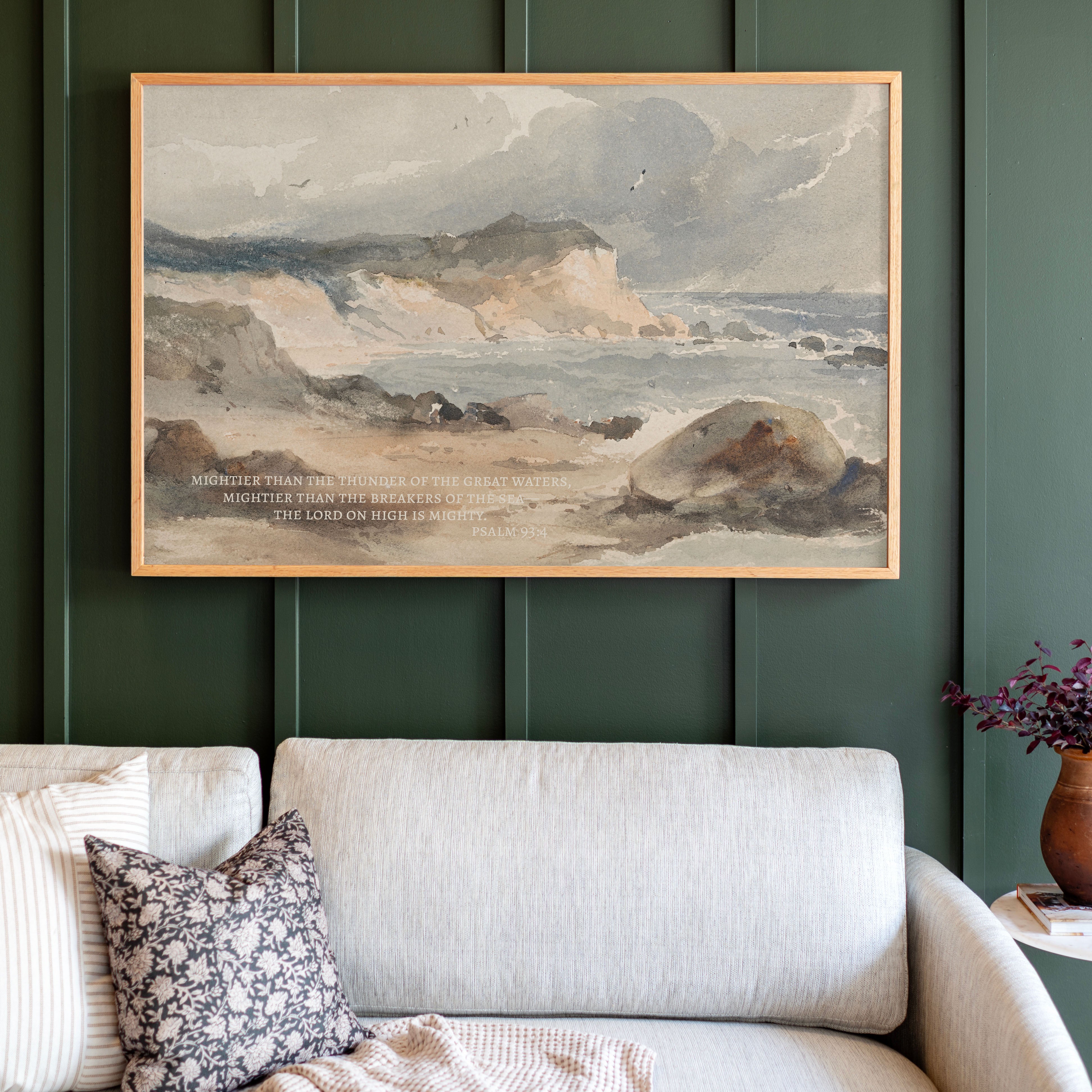 "The Lord On High Is Mighty" Framed Canvas | Horizontal | 689