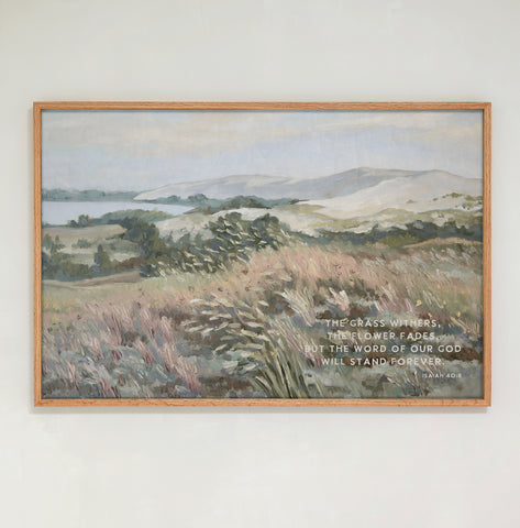 "The Word Of Our God Will Stand Forever" Large Framed Art | Horizontal | 691