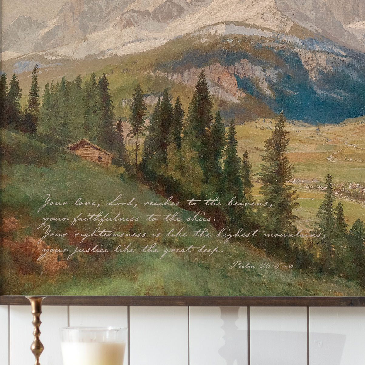 "Your Love, Oh Lord, Reaches To The Heavens" Framed Canvas | Horizontal | 692