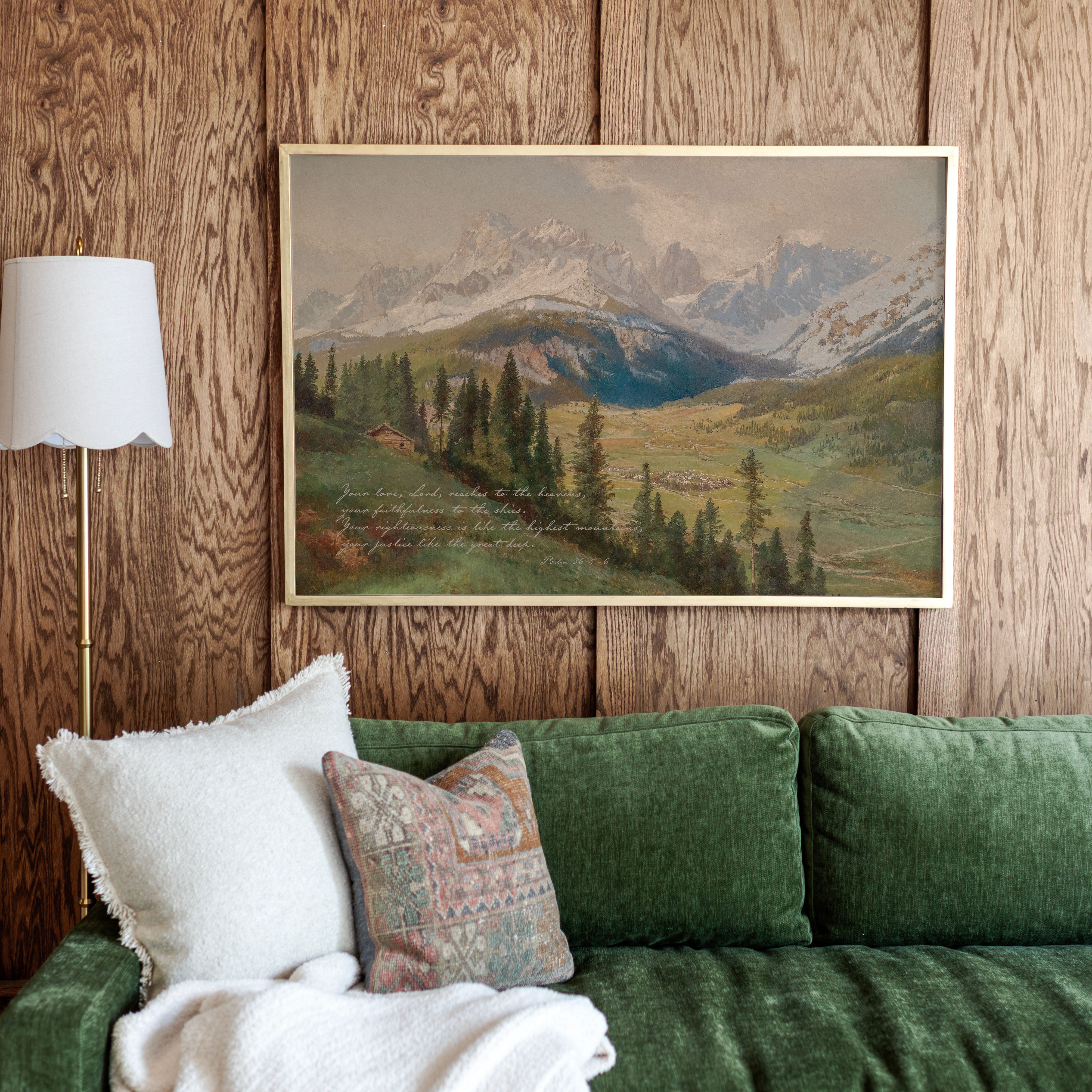 "Your Love, Oh Lord, Reaches To The Heavens" Framed Canvas | Horizontal | 692