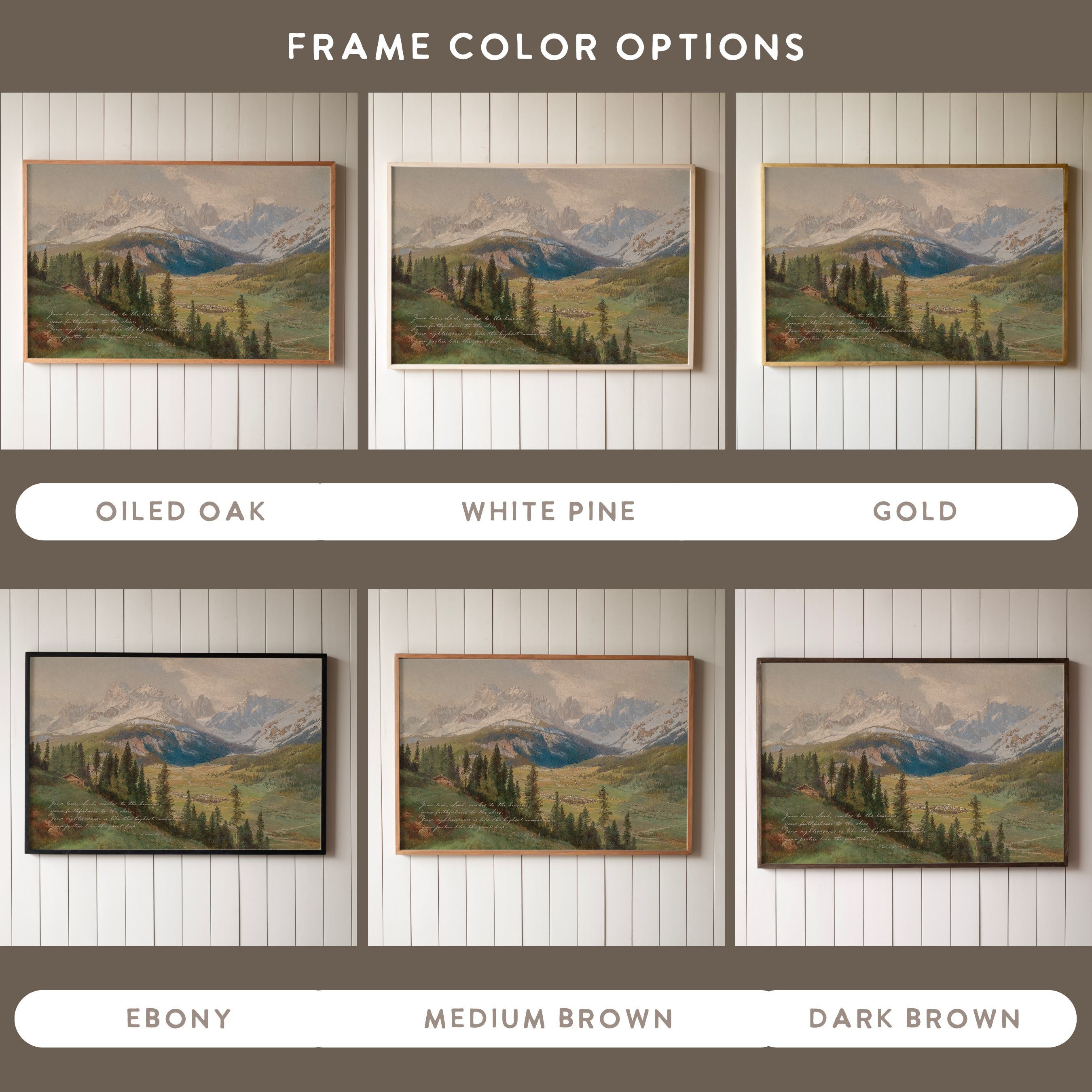 "Your Love, Oh Lord, Reaches To The Heavens" Framed Canvas | Horizontal | 692