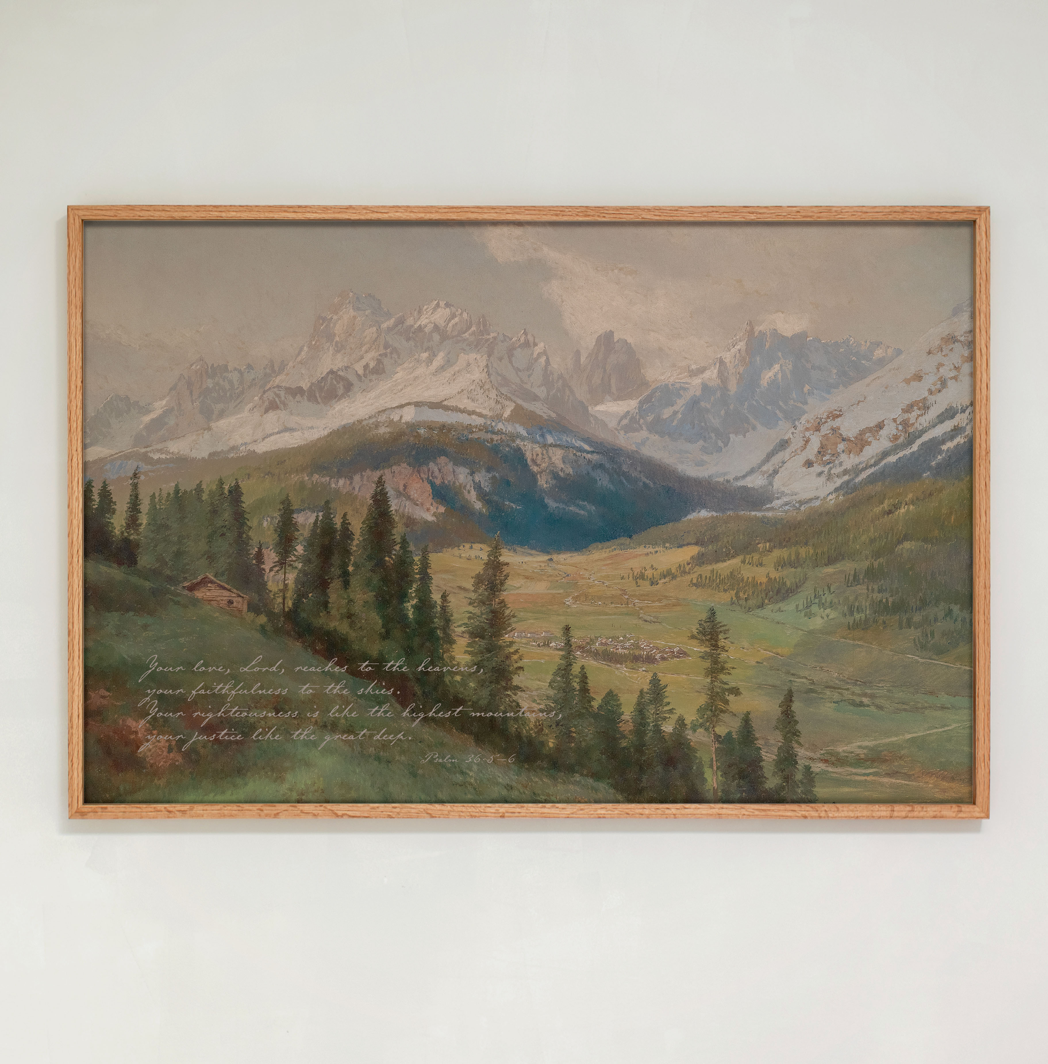 "Your Love, Oh Lord, Reaches To The Heavens" Framed Canvas | Horizontal | 692