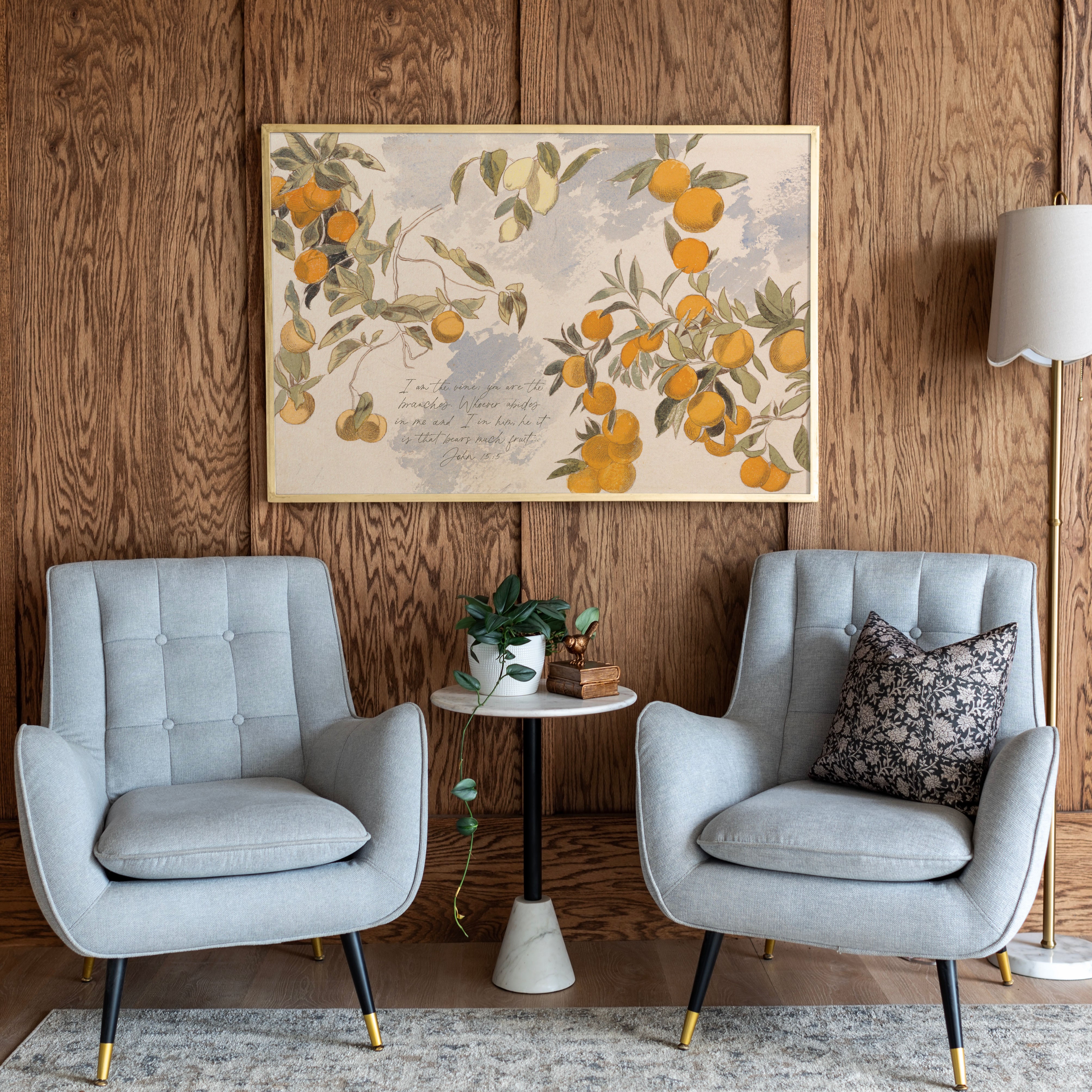 "I Am The Vine, You Are The Branches" Framed Canvas | Horizontal | 696