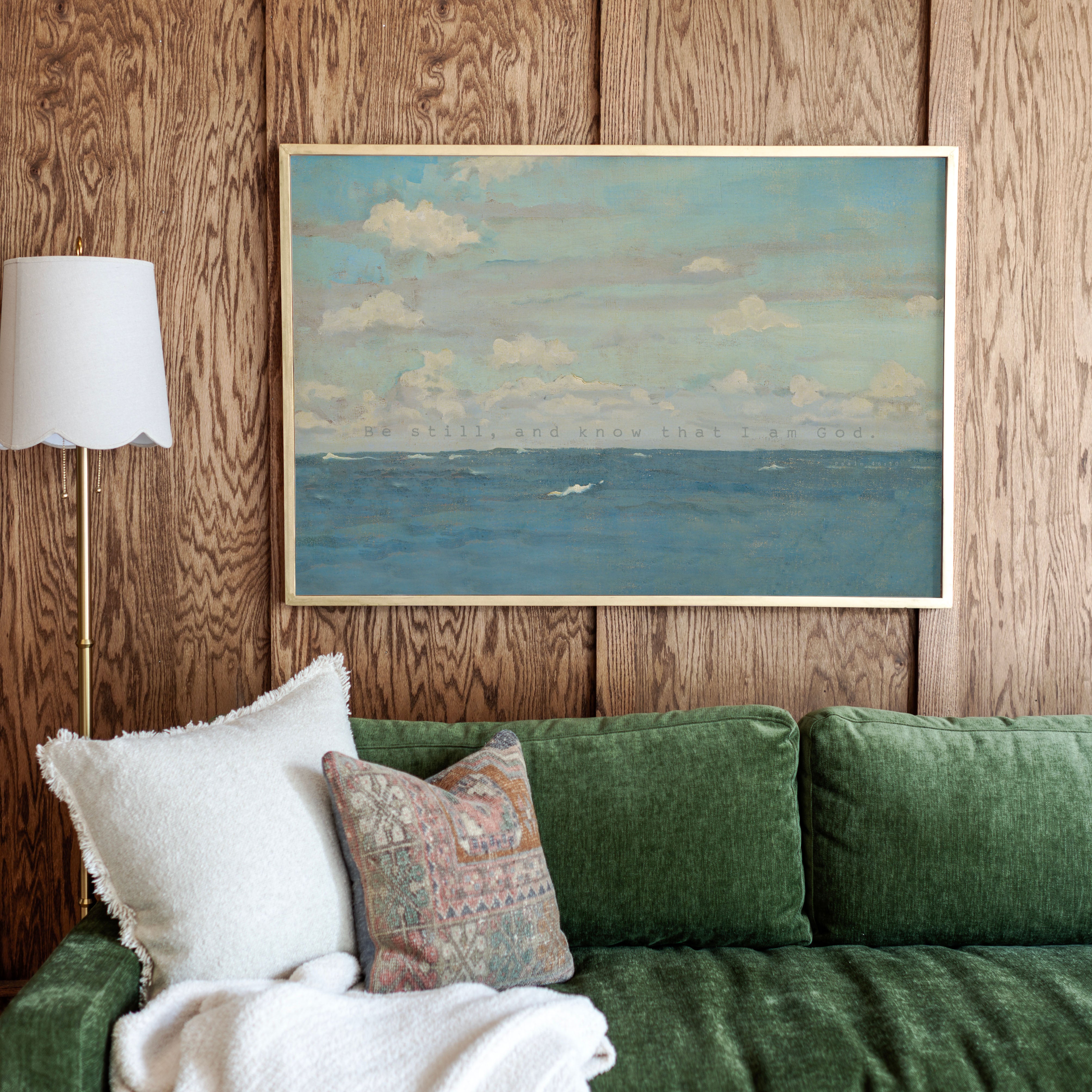 "Be Still, And Know That I Am God" Framed Canvas | Horizontal | 697