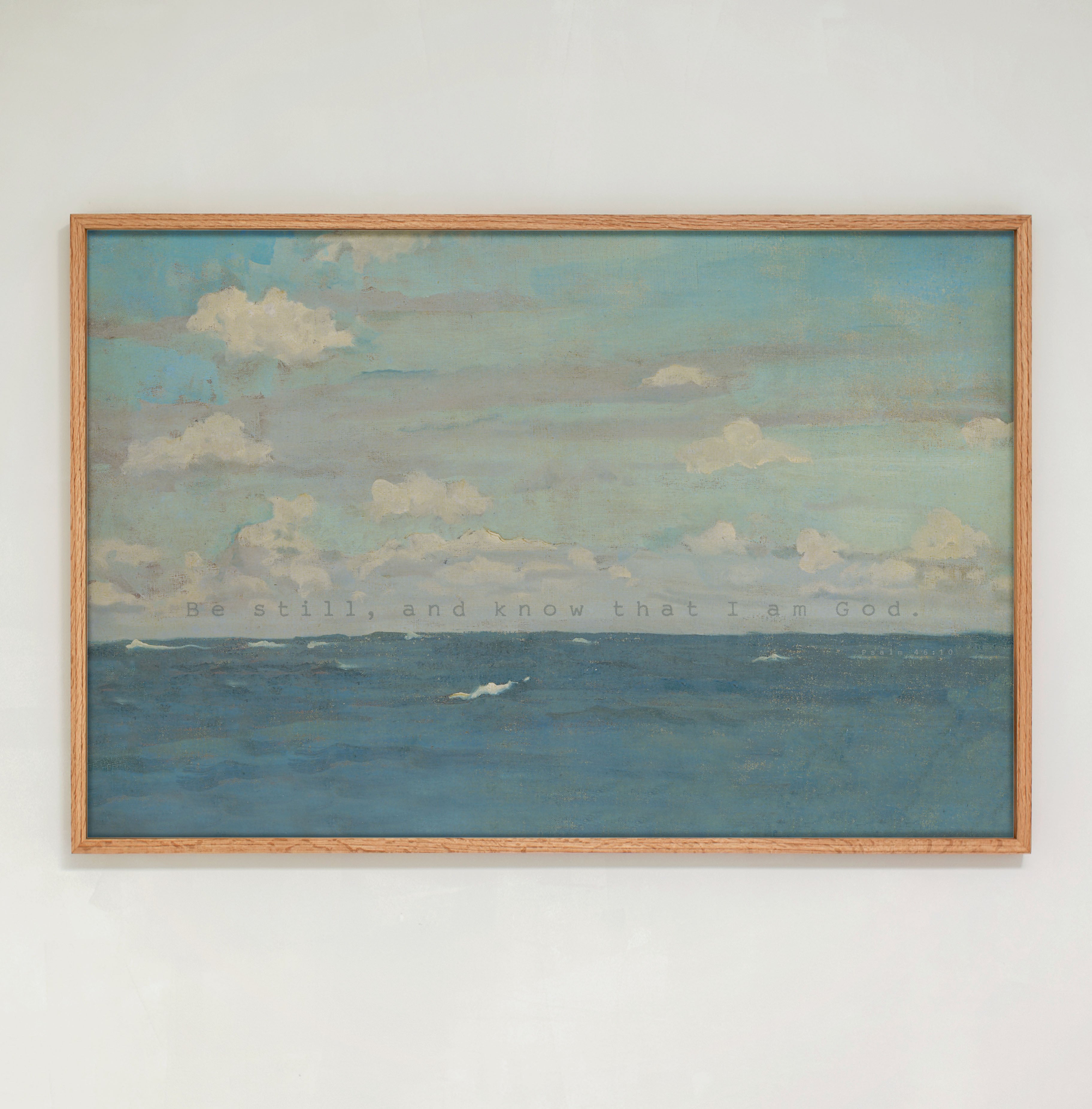"Be Still, And Know That I Am God" Framed Canvas | Horizontal | 697