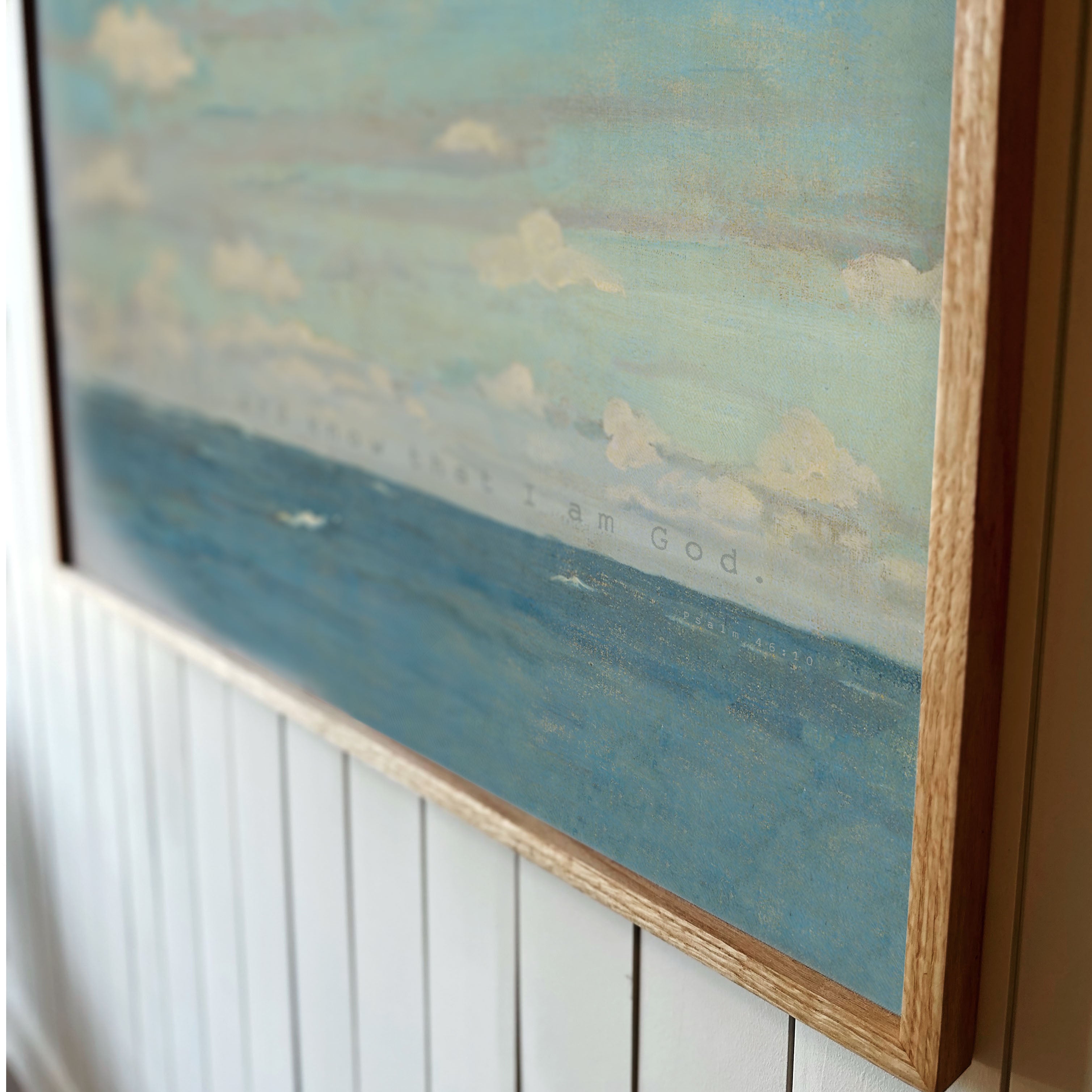 "Be Still, And Know That I Am God" Framed Canvas | Horizontal | 697