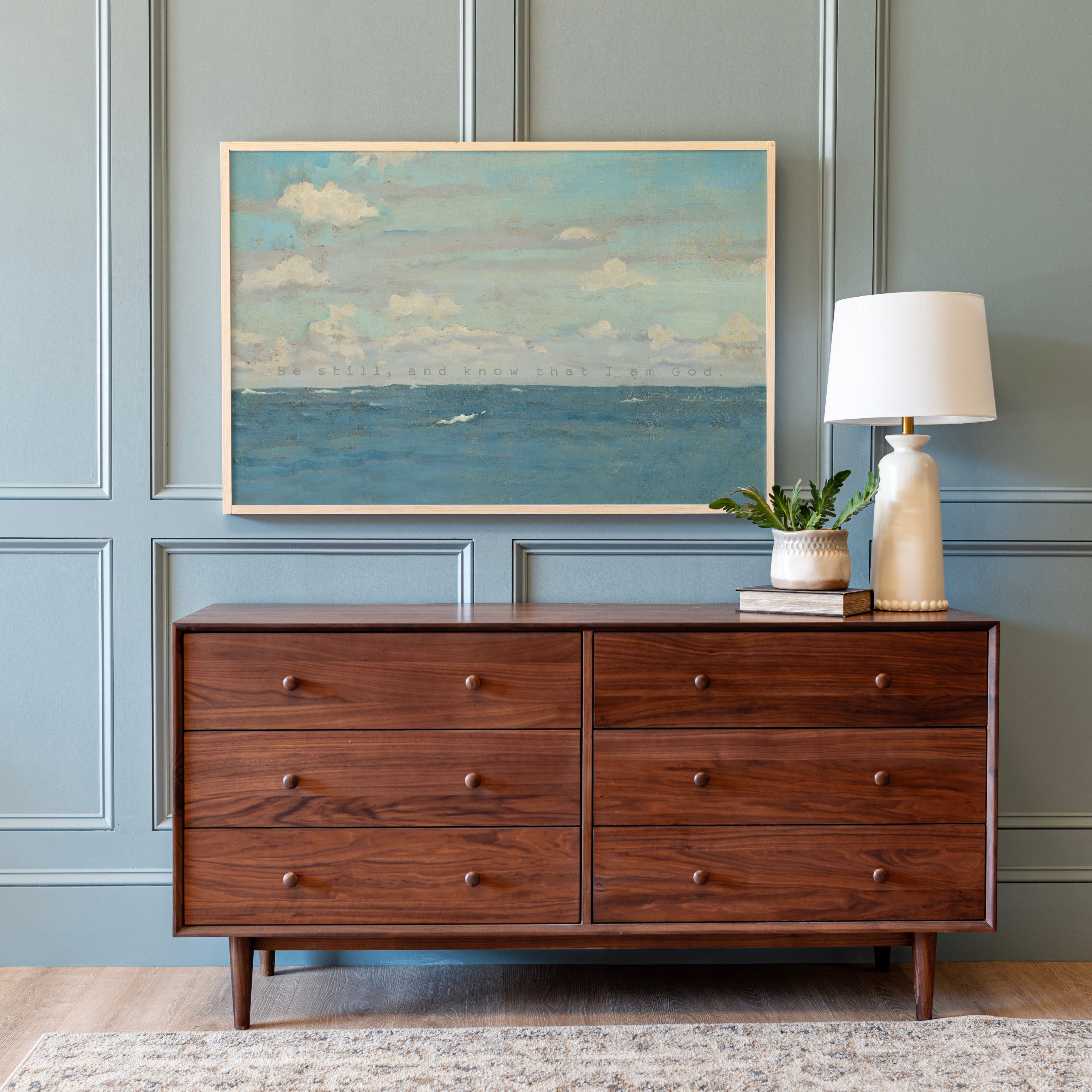 Be Still, And Know That I Am God | Framed Wooden Art - Horizontal | 697