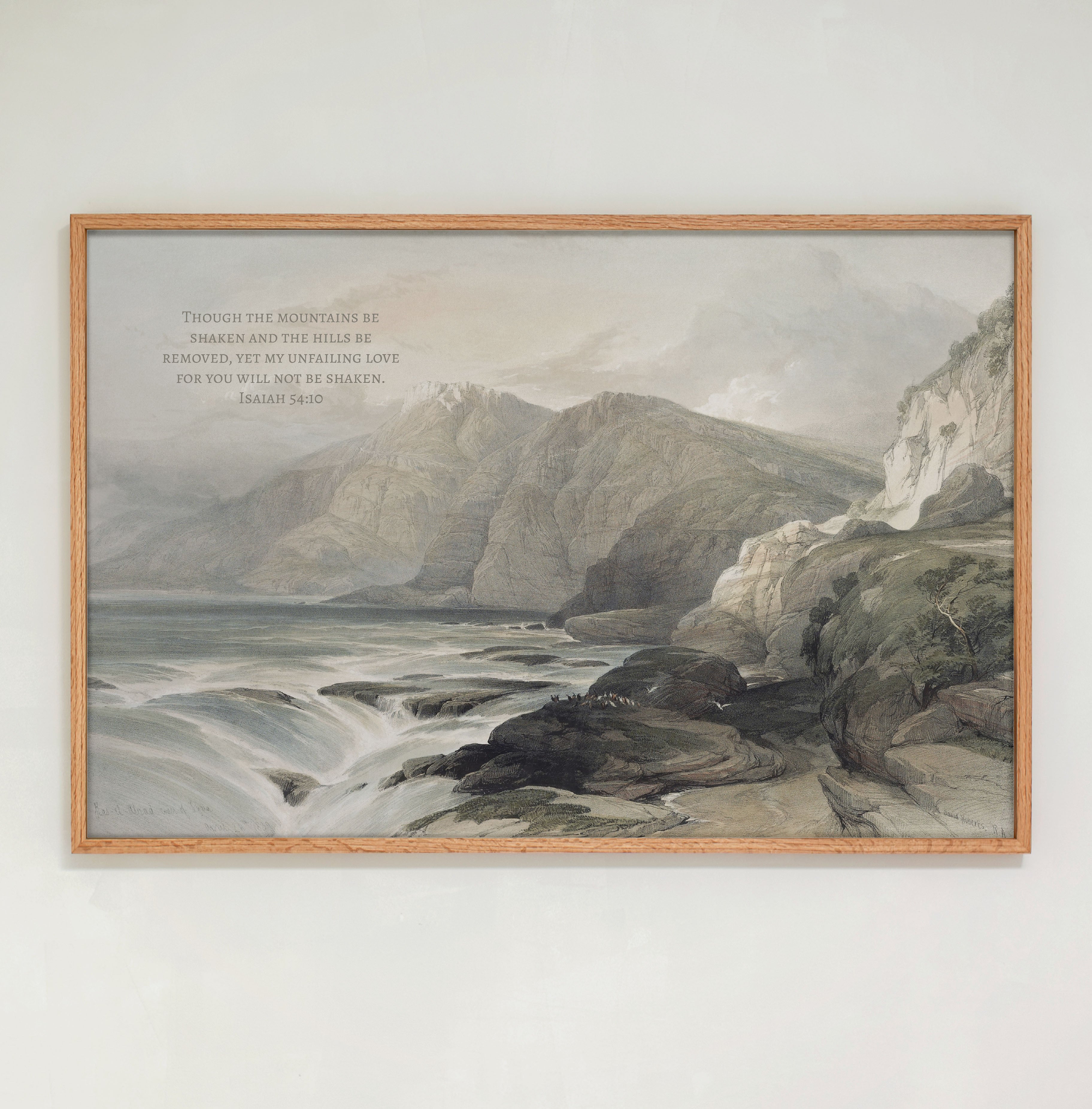 "Though The Mountains Be Shaken" Framed Canvas | Horizontal | 699