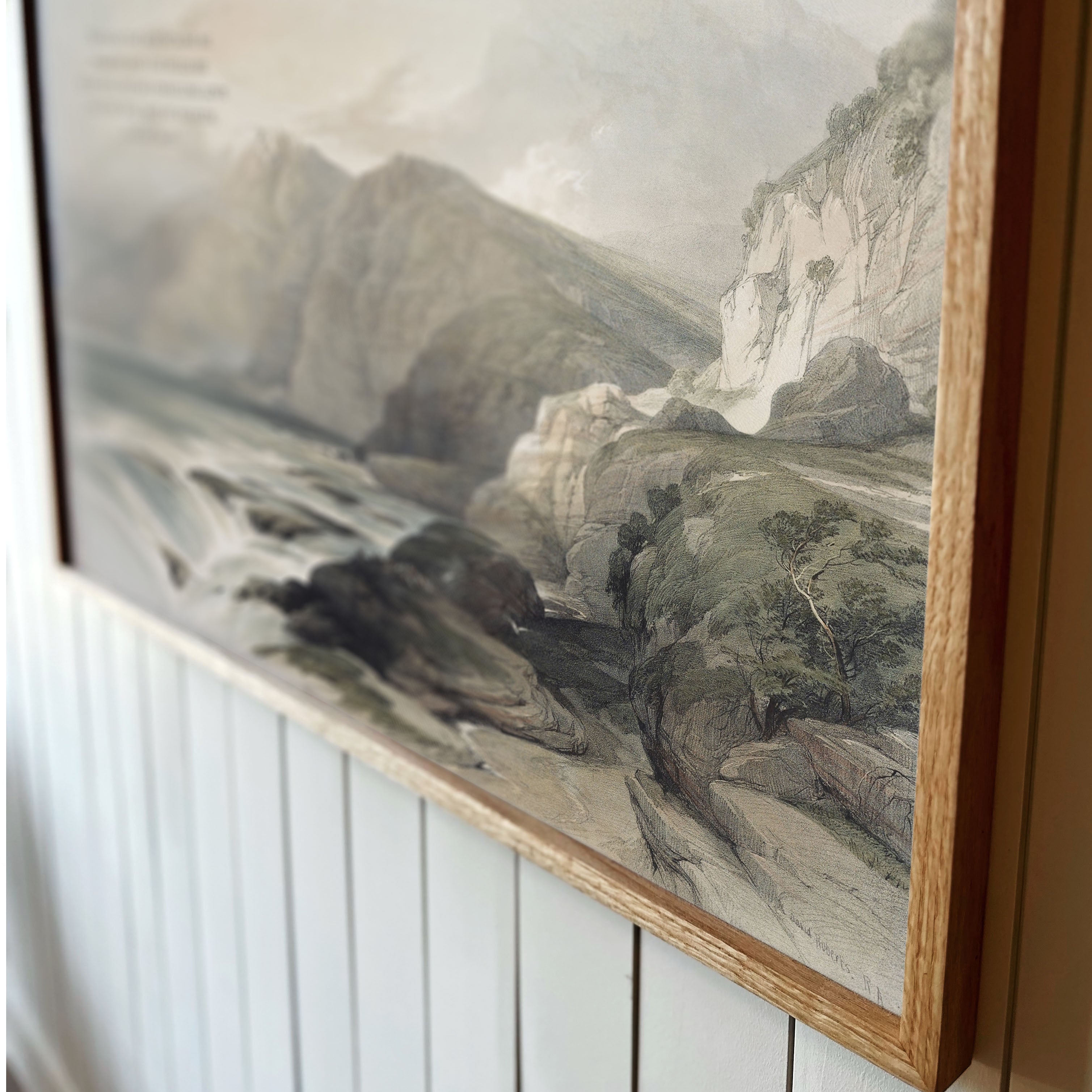 "Though The Mountains Be Shaken" Framed Canvas | Horizontal | 699