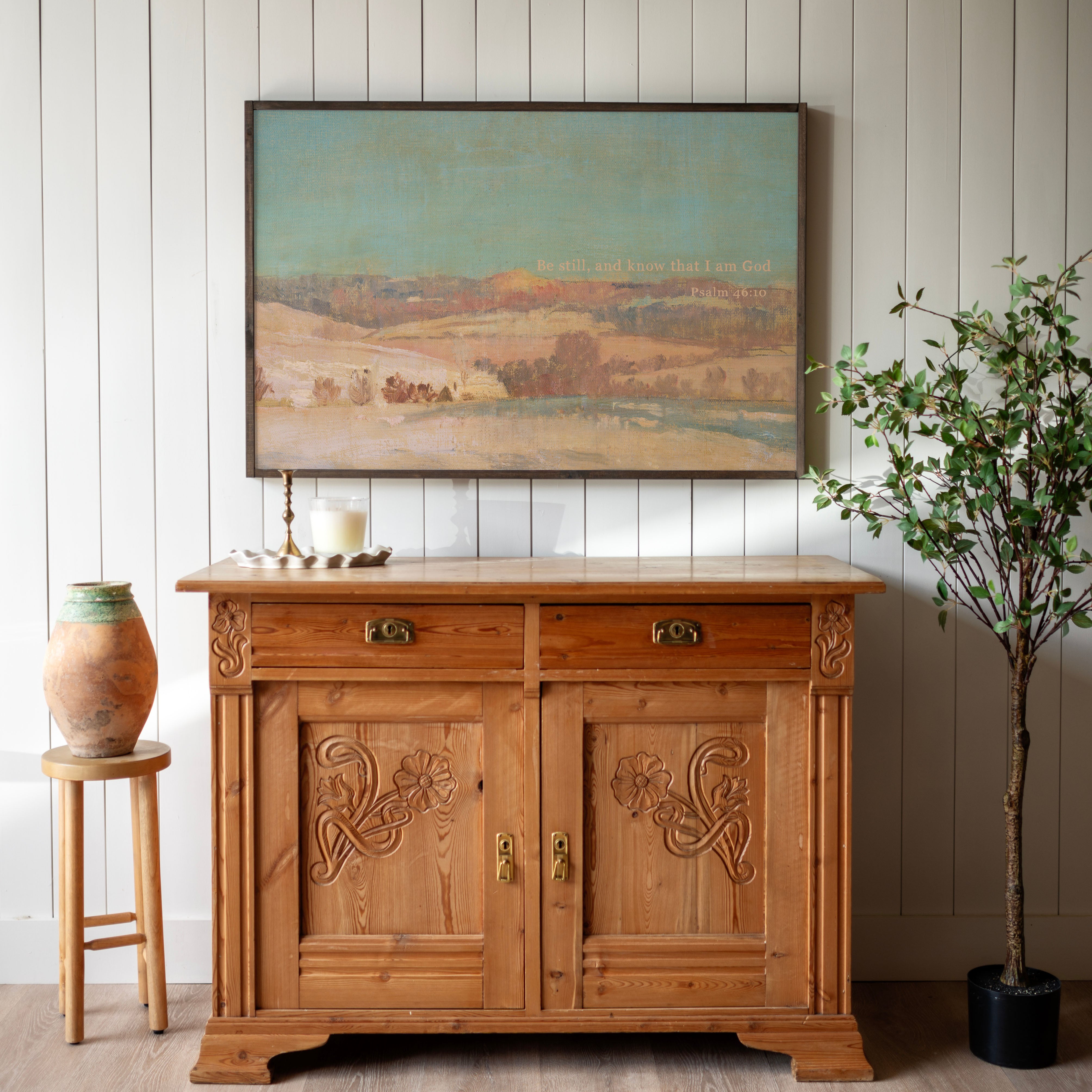 Be Still, And Know That I Am God | Framed Wooden Art - Horizontal | 701