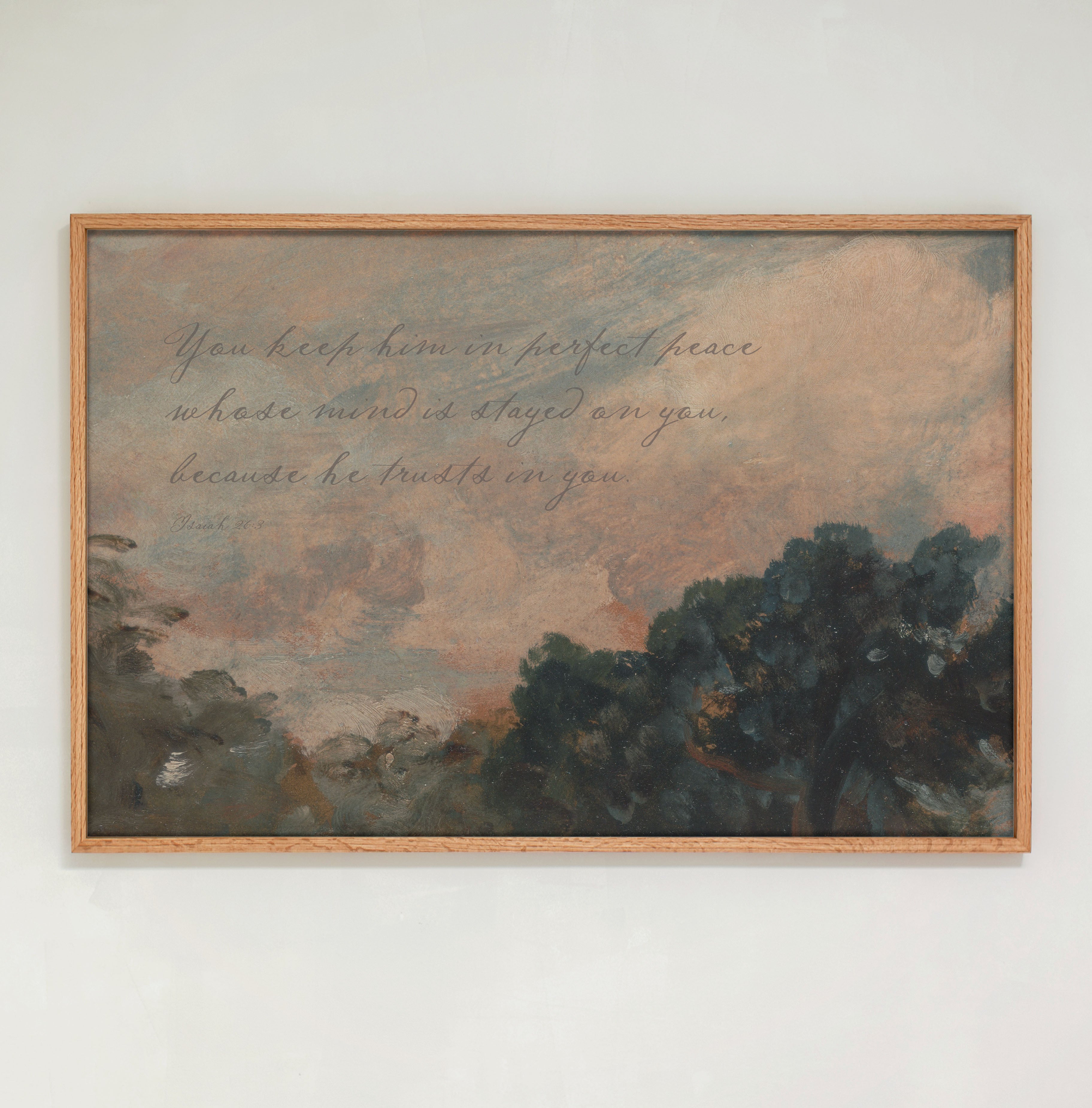 "You Keep Him In Perfect Peace..." Framed Canvas | Horizontal | 704