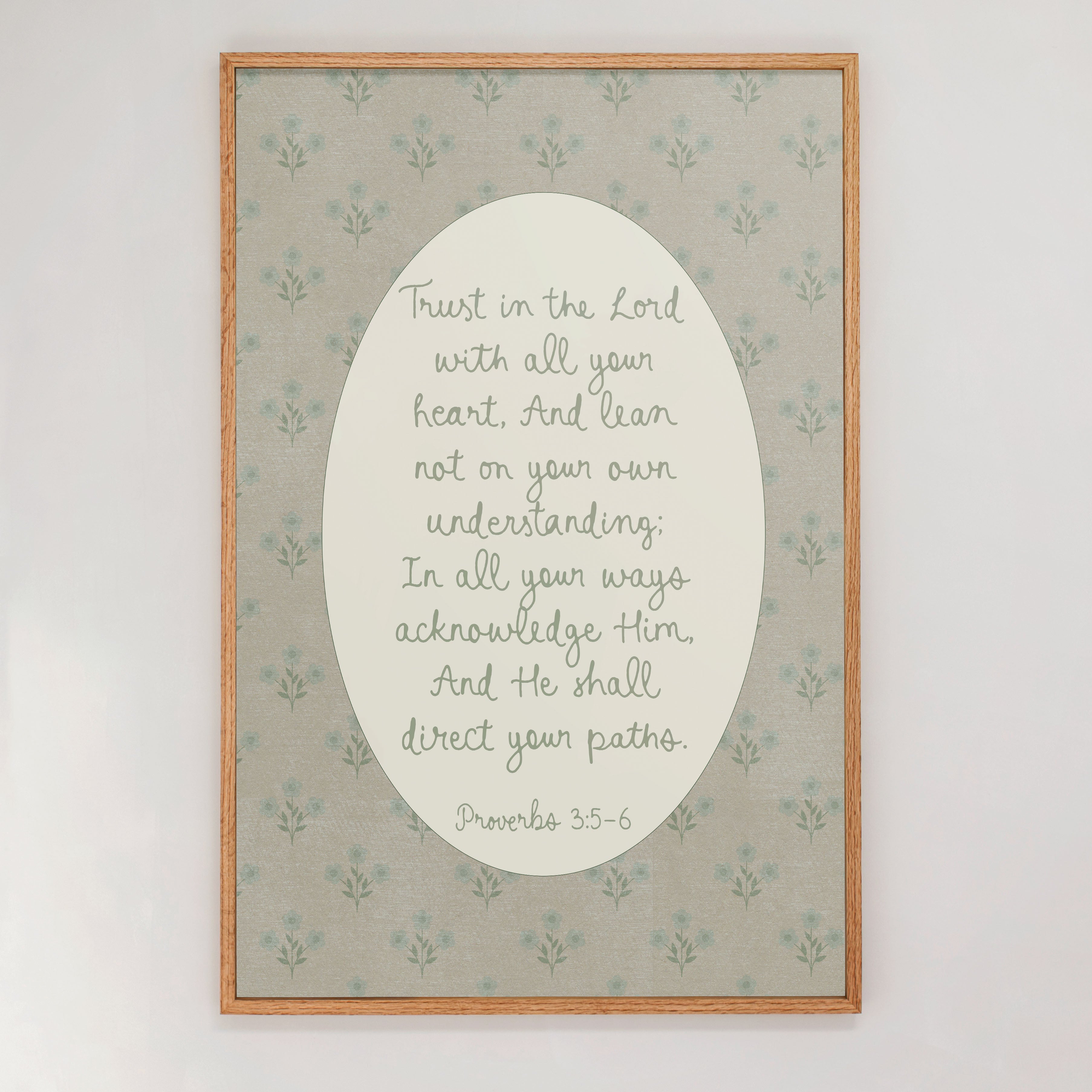 "Trust In The Lord" Framed Canvas | Vertical | 705